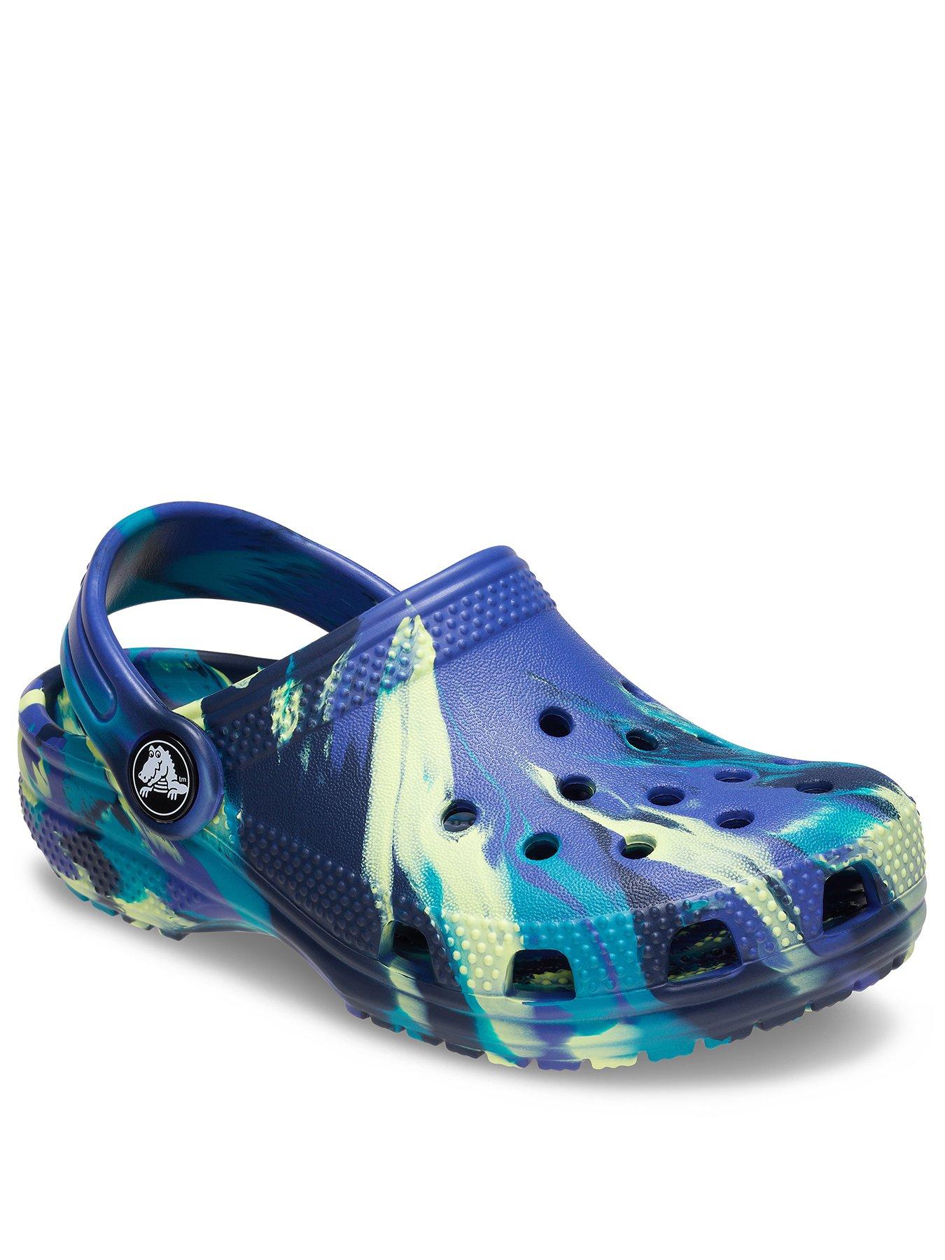 crocs-toddler-classic-marbled-clog-navyturbo-tealstillFront
