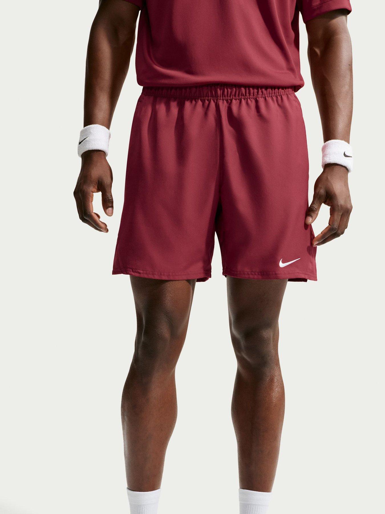 Image 1 of 5 of Nike Mens Tennis Court Victory Dri-Fit 7 Inch Shorts - Red