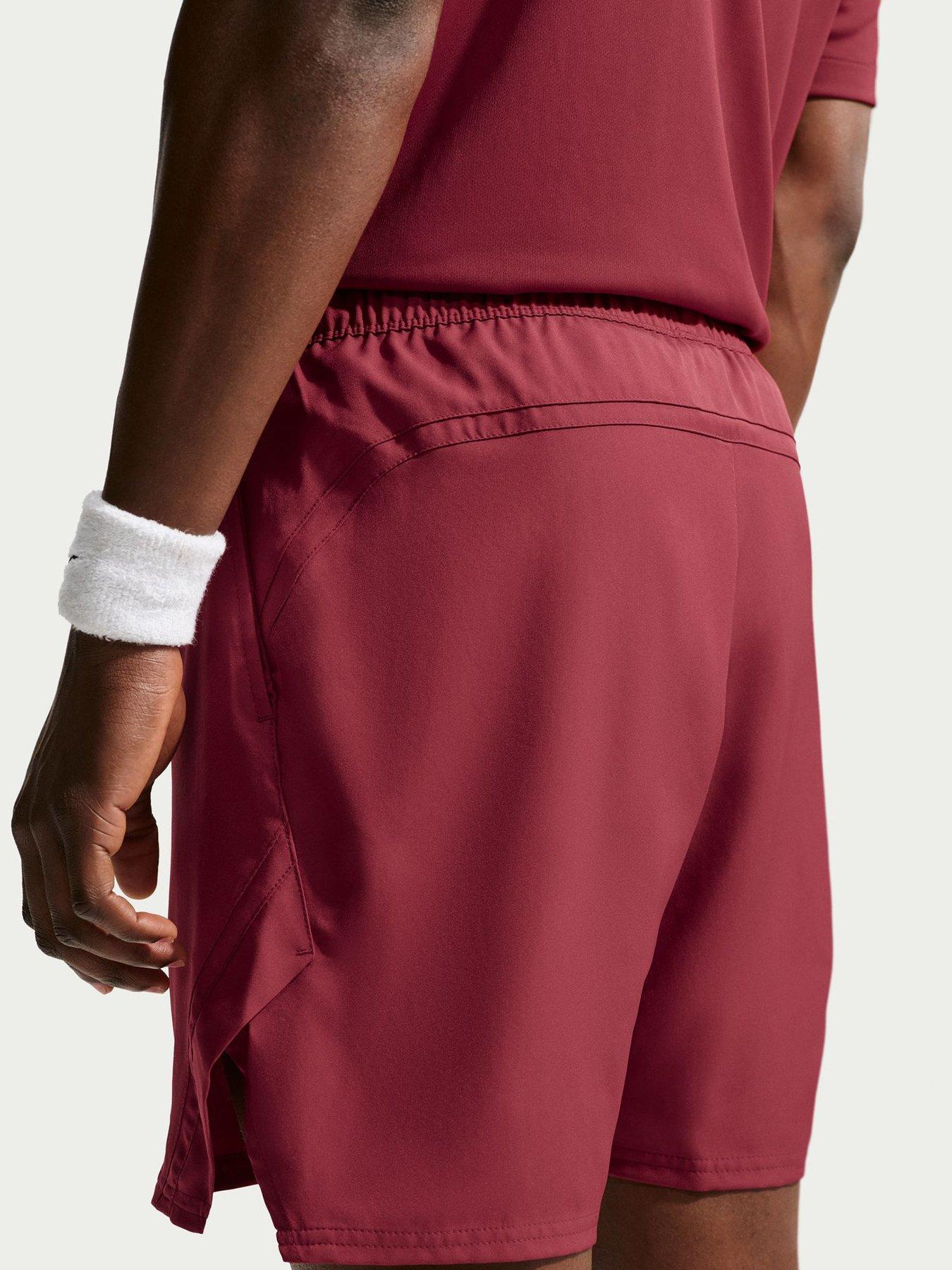 Image 2 of 5 of Nike Mens Tennis Court Victory Dri-Fit 7 Inch Shorts - Red
