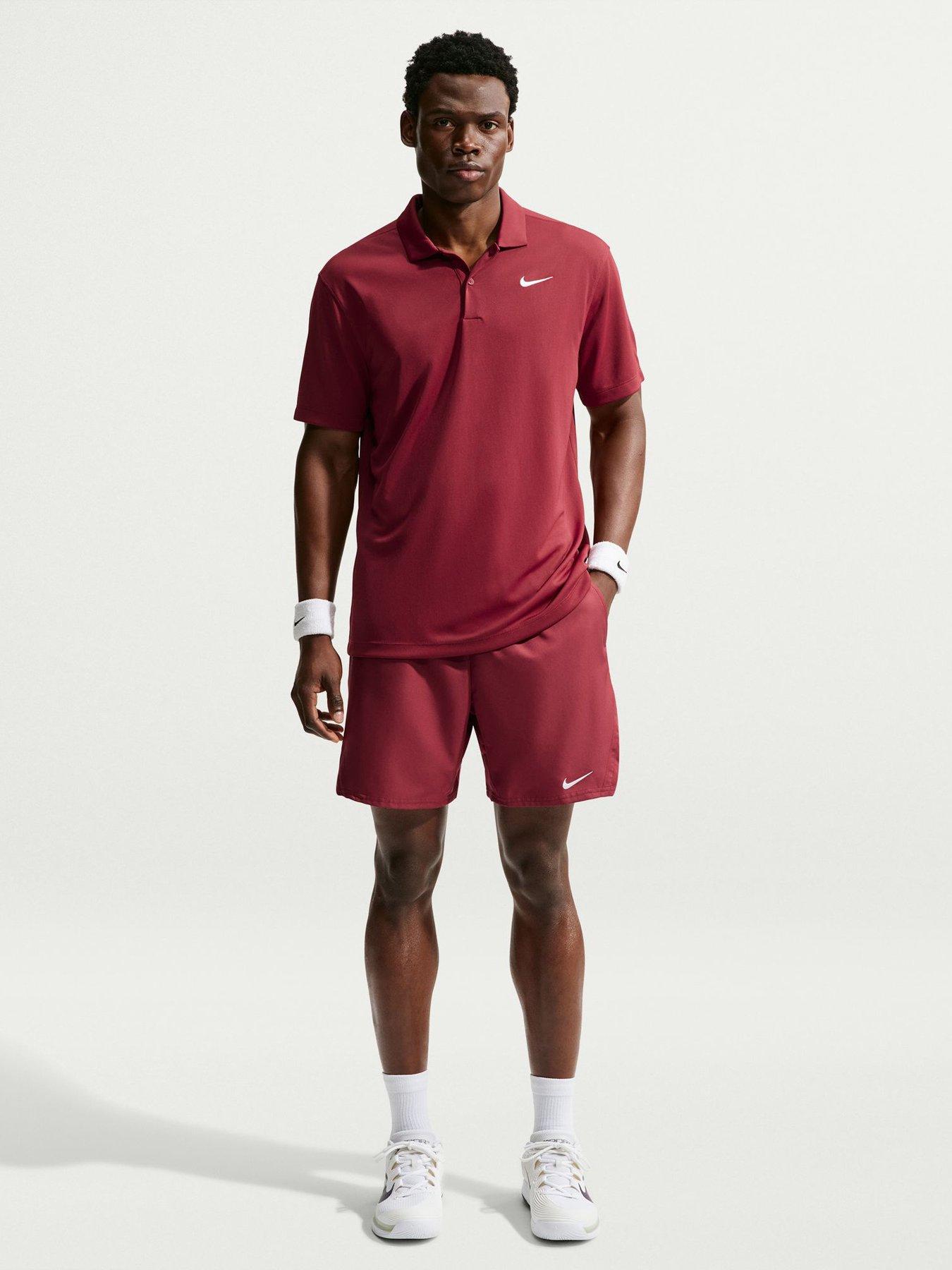 Image 3 of 5 of Nike Mens Tennis Court Victory Dri-Fit 7 Inch Shorts - Red