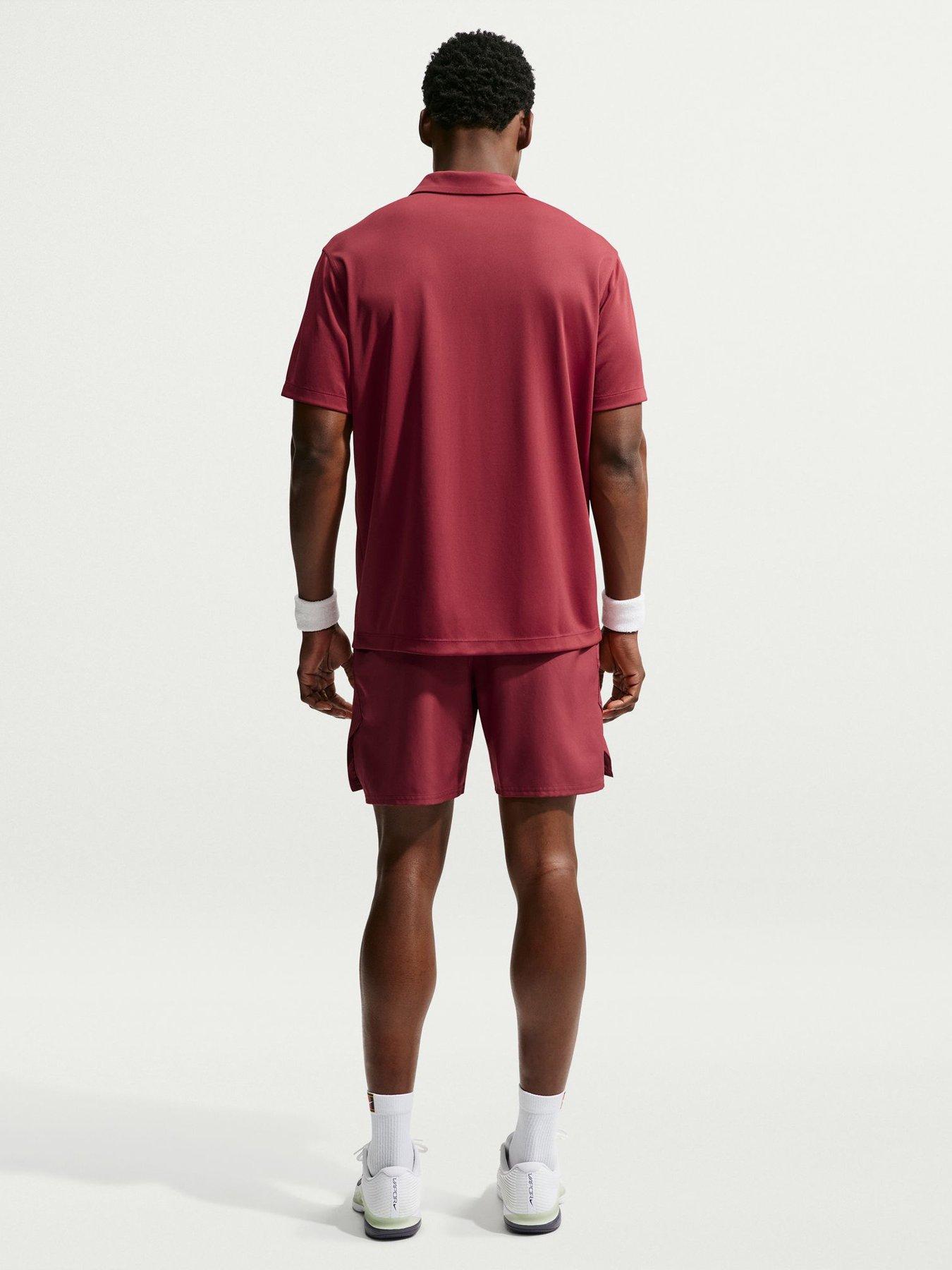 Image 4 of 5 of Nike Mens Tennis Court Victory Dri-Fit 7 Inch Shorts - Red