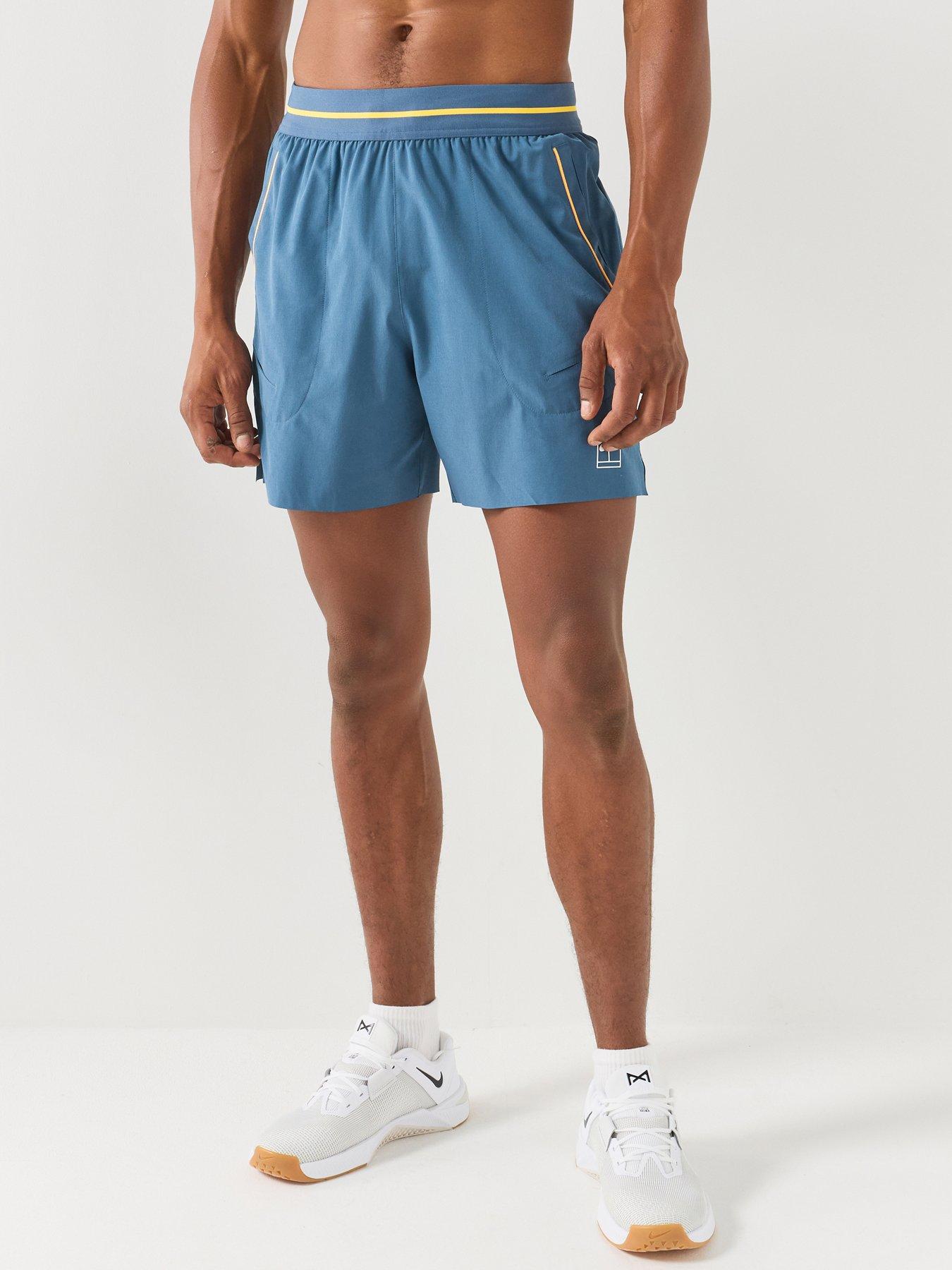 Image 1 of 7 of Nike Mens Tennis Court Advantage Dri-Fit 6" Shorts - Blue