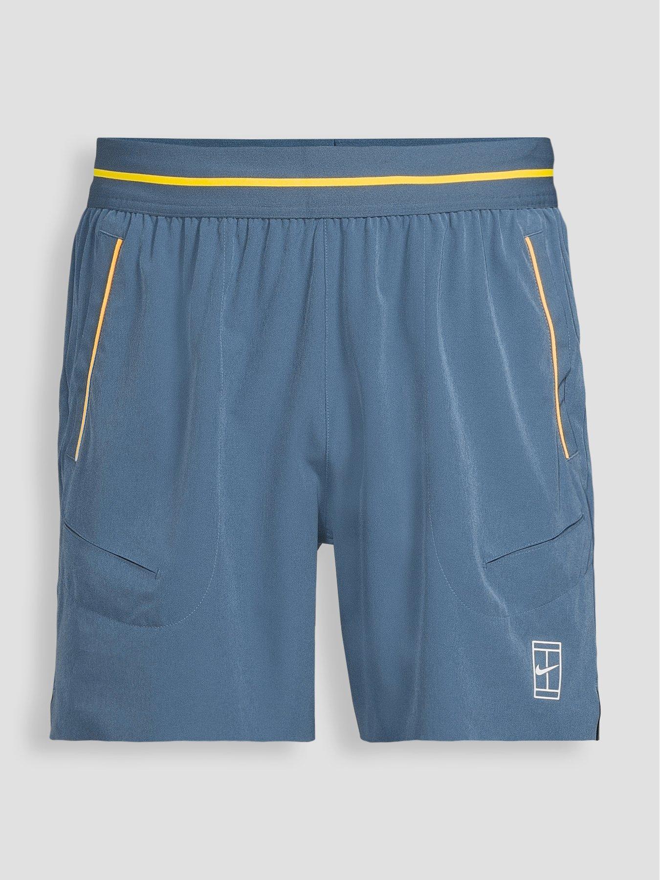 Image 7 of 7 of Nike Mens Tennis Court Advantage Dri-Fit 6" Shorts - Blue