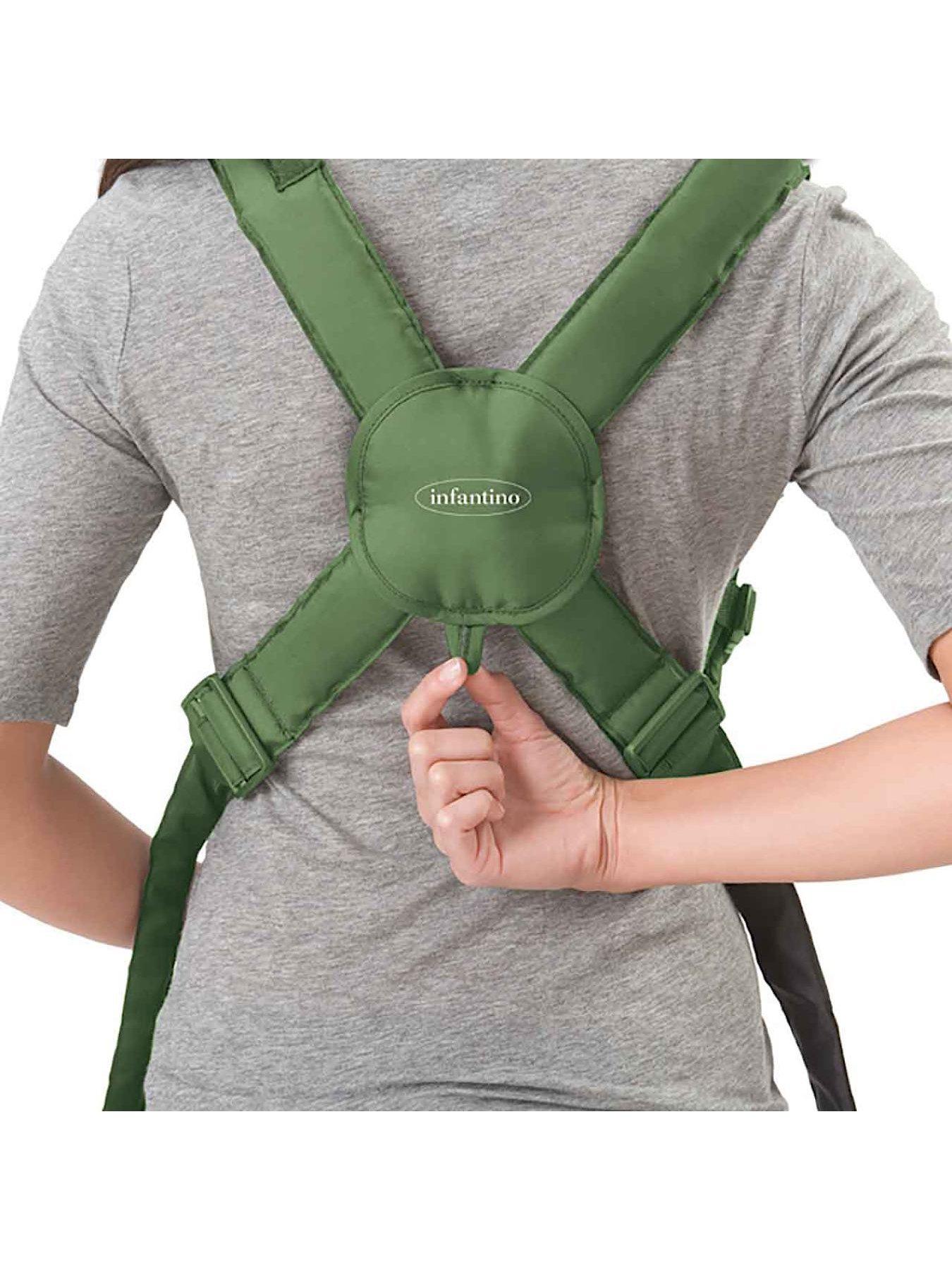 infantino-swift-classic-with-bib-carrier-olive-greenback