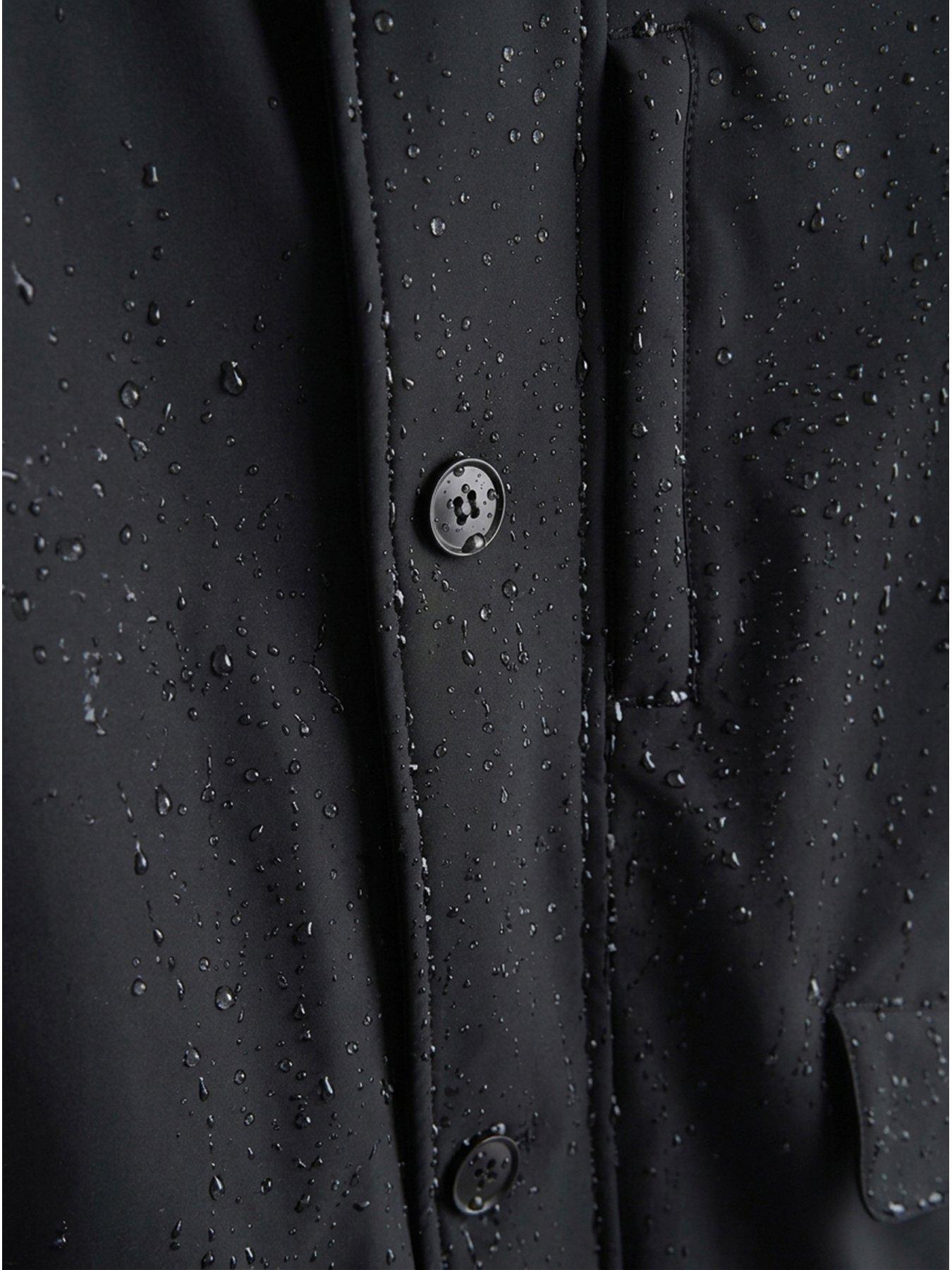 Image 5 of 6 of The Very Collection Boys Shower Resistant Parker Coat (3-16 years) - Black