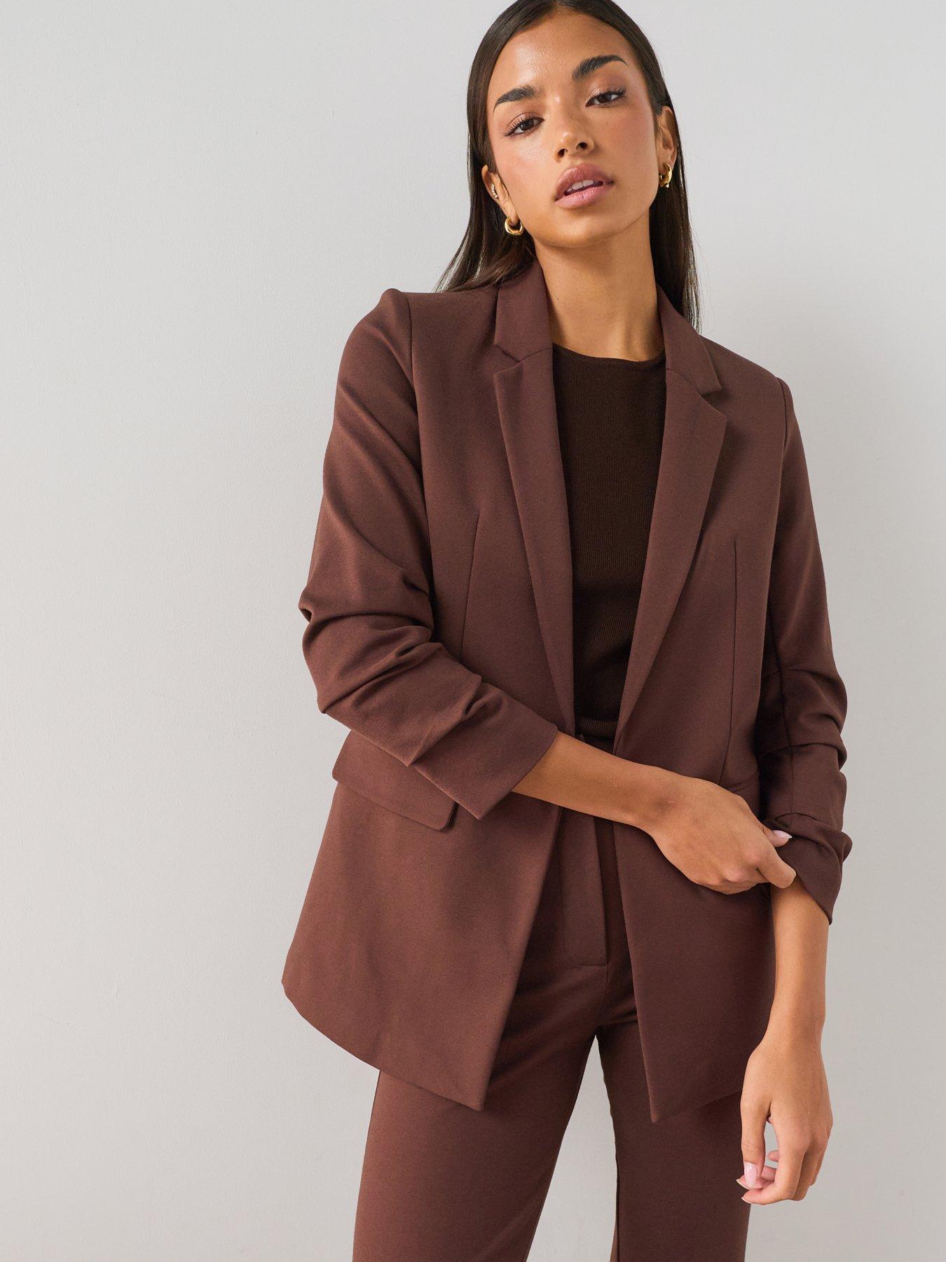 Image 1 of 7 of The Very Collection Ultimate Ruched Sleeve Blazer