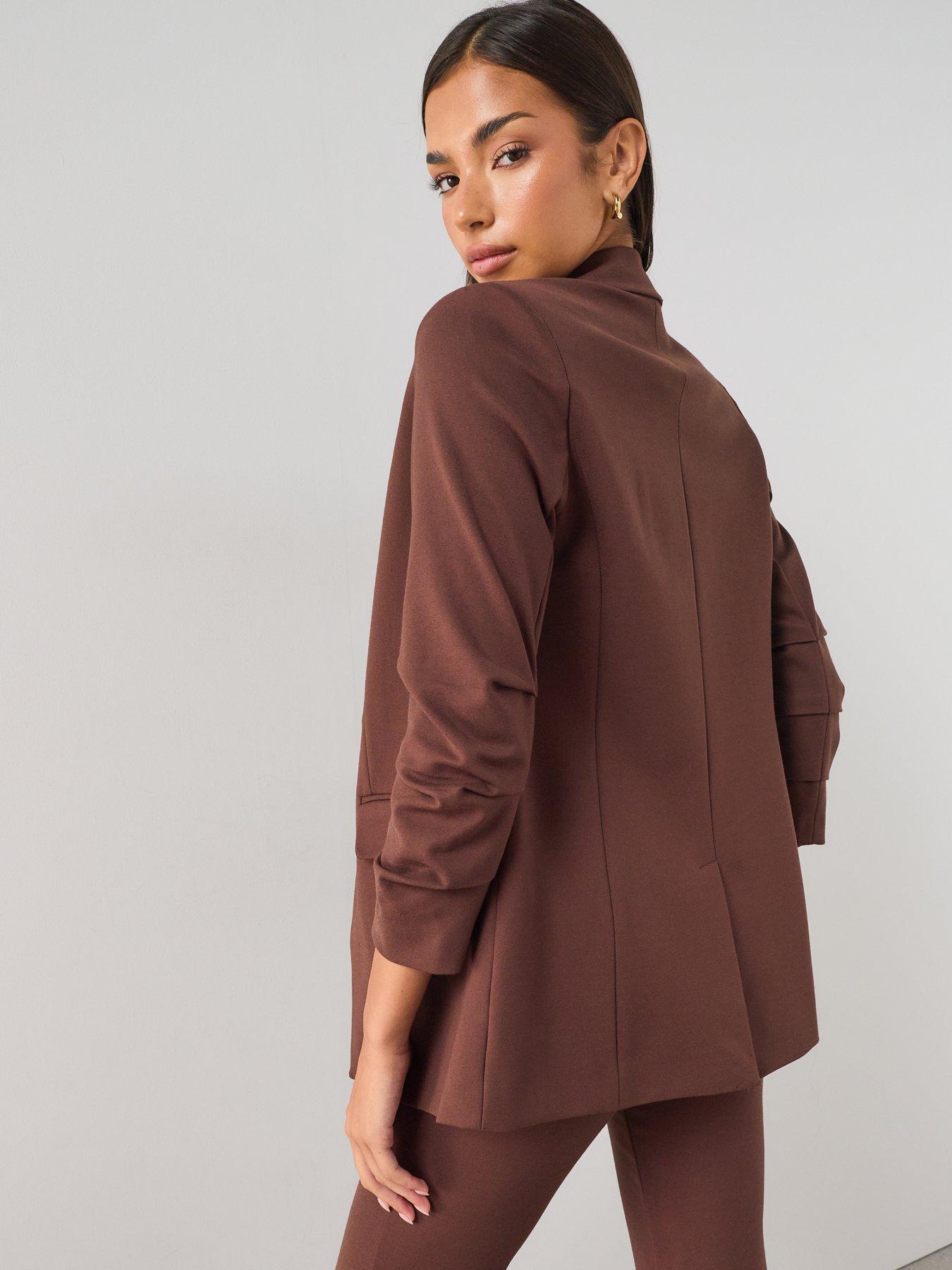Image 2 of 7 of The Very Collection Ultimate Ruched Sleeve Blazer