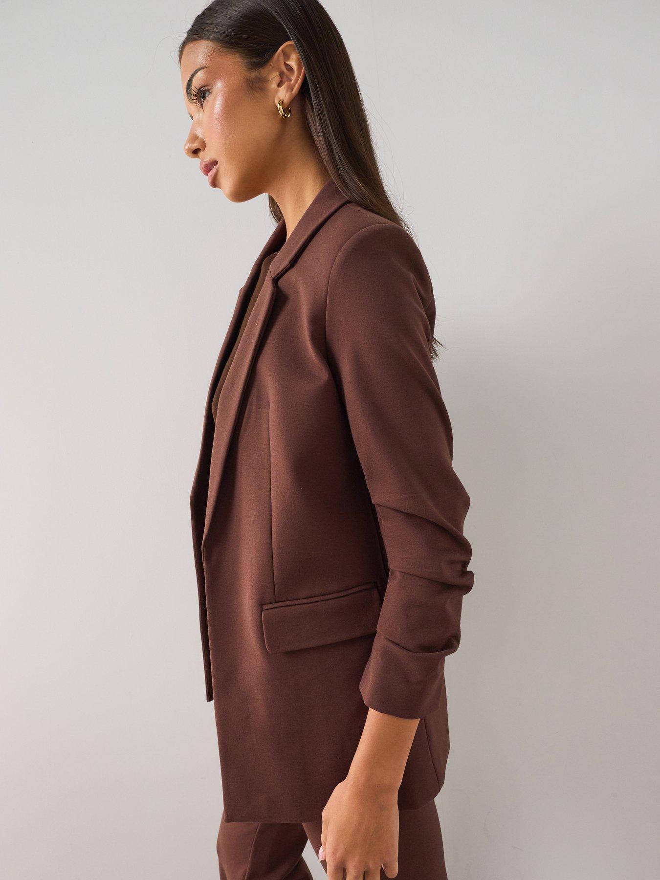 Image 4 of 7 of The Very Collection Ultimate Ruched Sleeve Blazer
