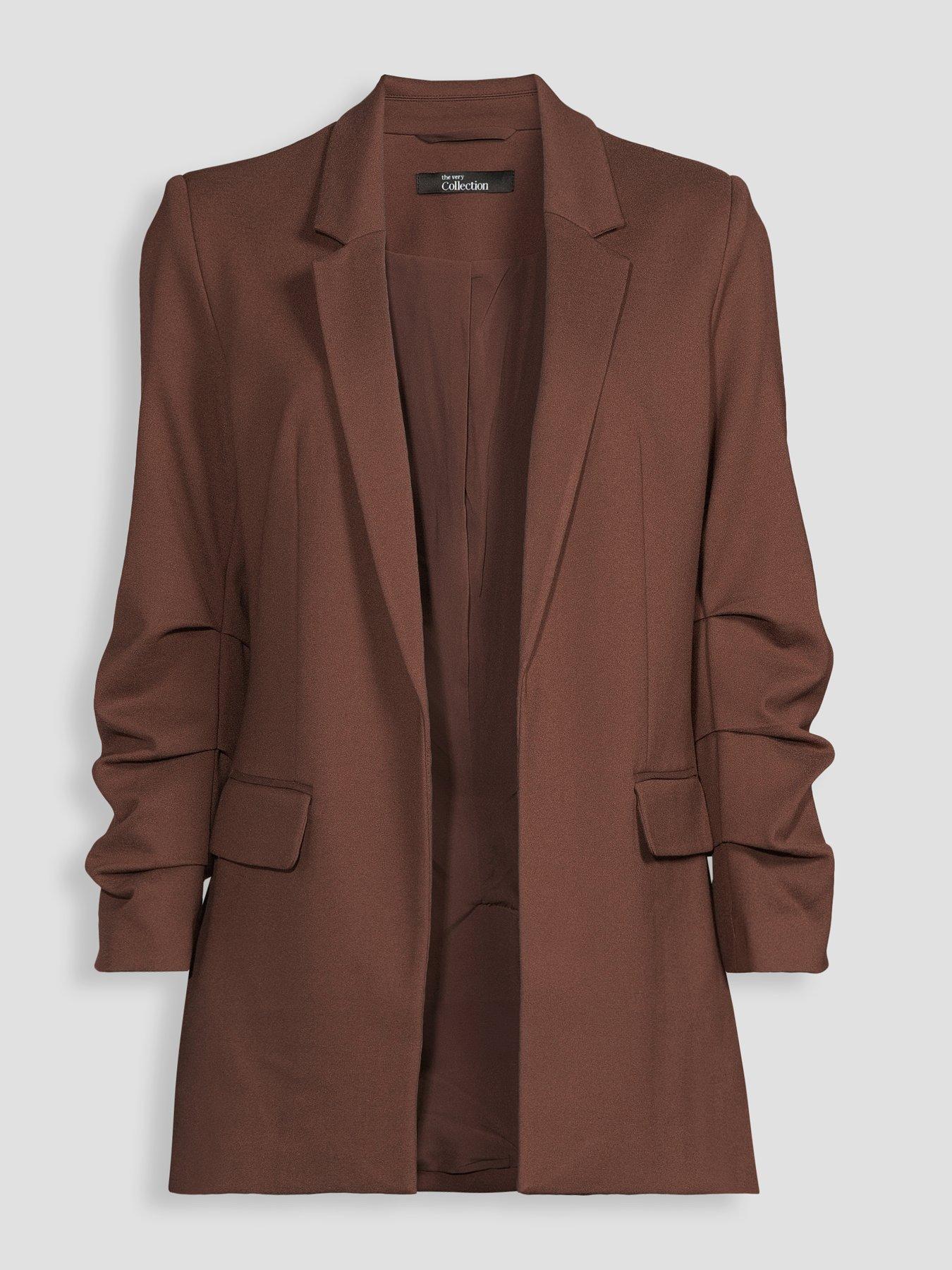 Image 7 of 7 of The Very Collection Ultimate Ruched Sleeve Blazer