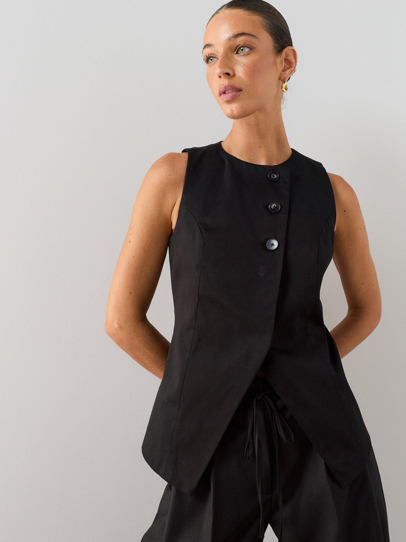 The Very Collection Women's Utility Waistcoat - Black