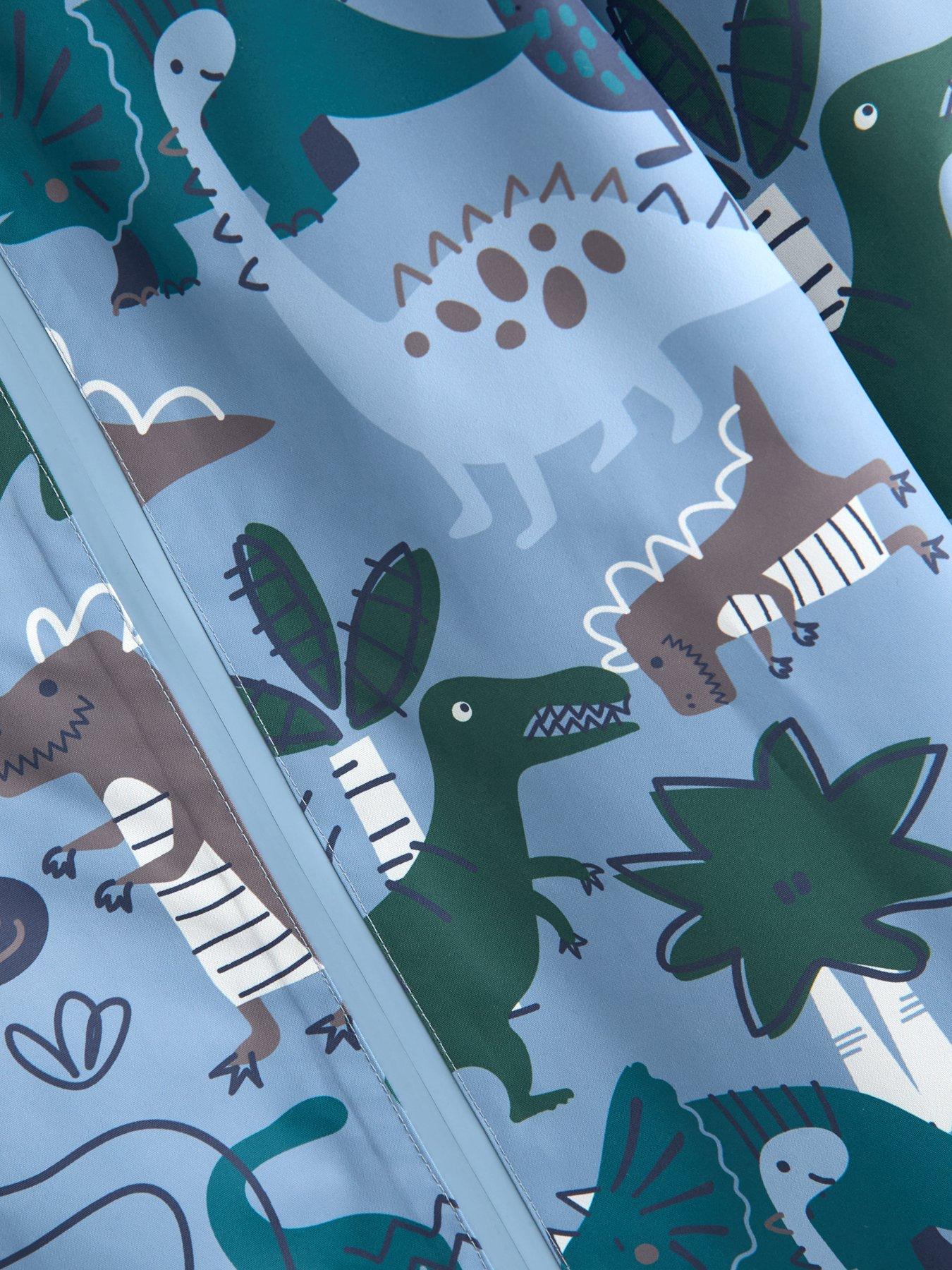 Image 4 of 5 of The Very Collection Boys Light Weight Waterproof Dino Print Puddle Suit (9 months - 7 years) - Blue
