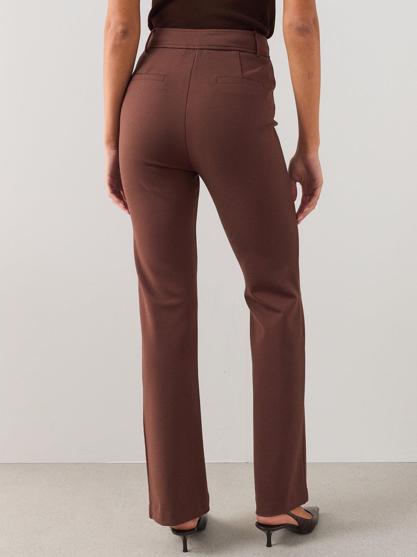 Image 2 of 7 of The Very Collection Sculpting Flare Trouser - Brown
