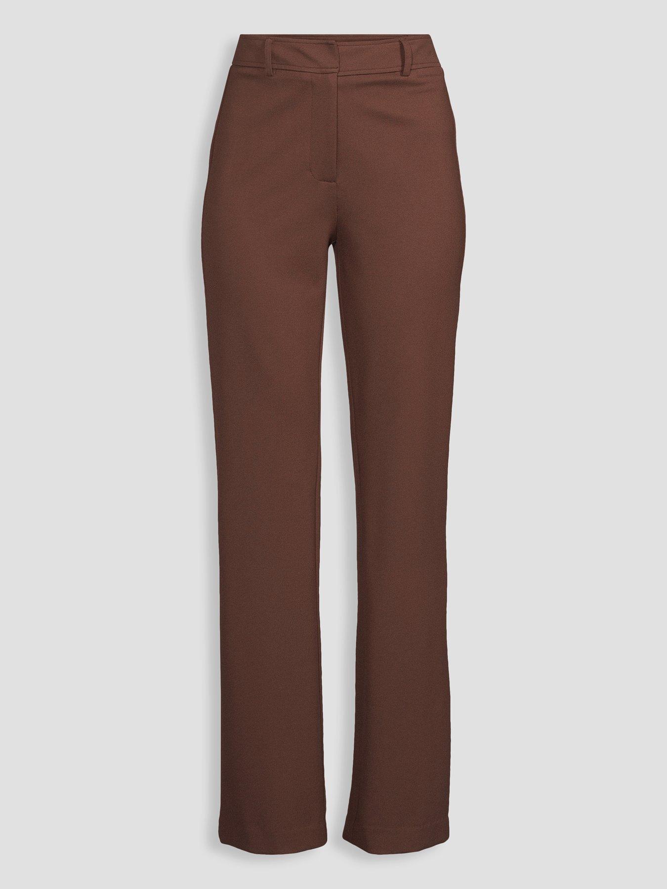 Image 7 of 7 of The Very Collection Sculpting Flare Trouser - Brown