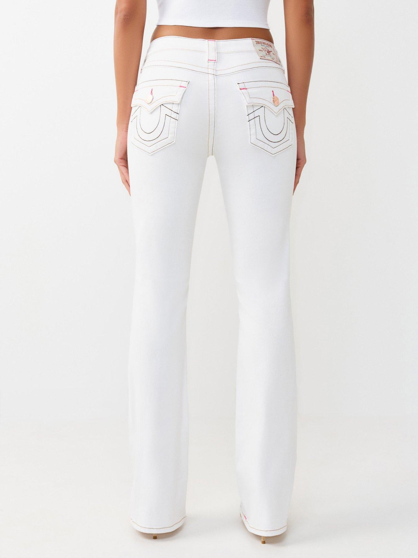 Image 2 of 4 of TRUE RELIGION Bootcut Jeans - White