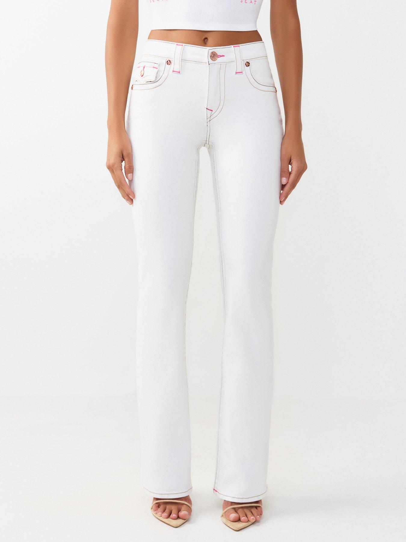 Image 3 of 4 of TRUE RELIGION Bootcut Jeans - White