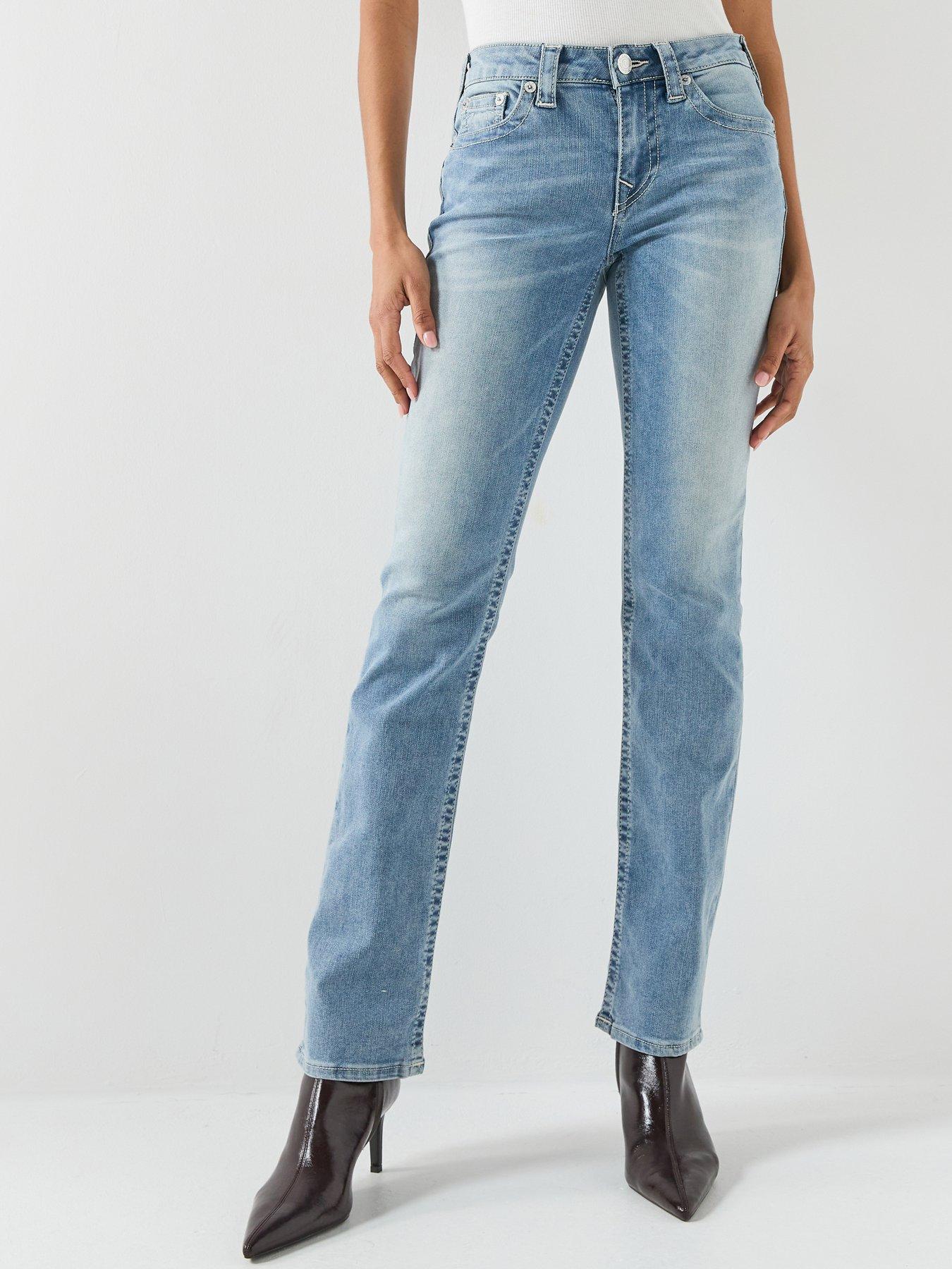 TRUE RELIGION Billie Mid Rise Straight Jean - Blue