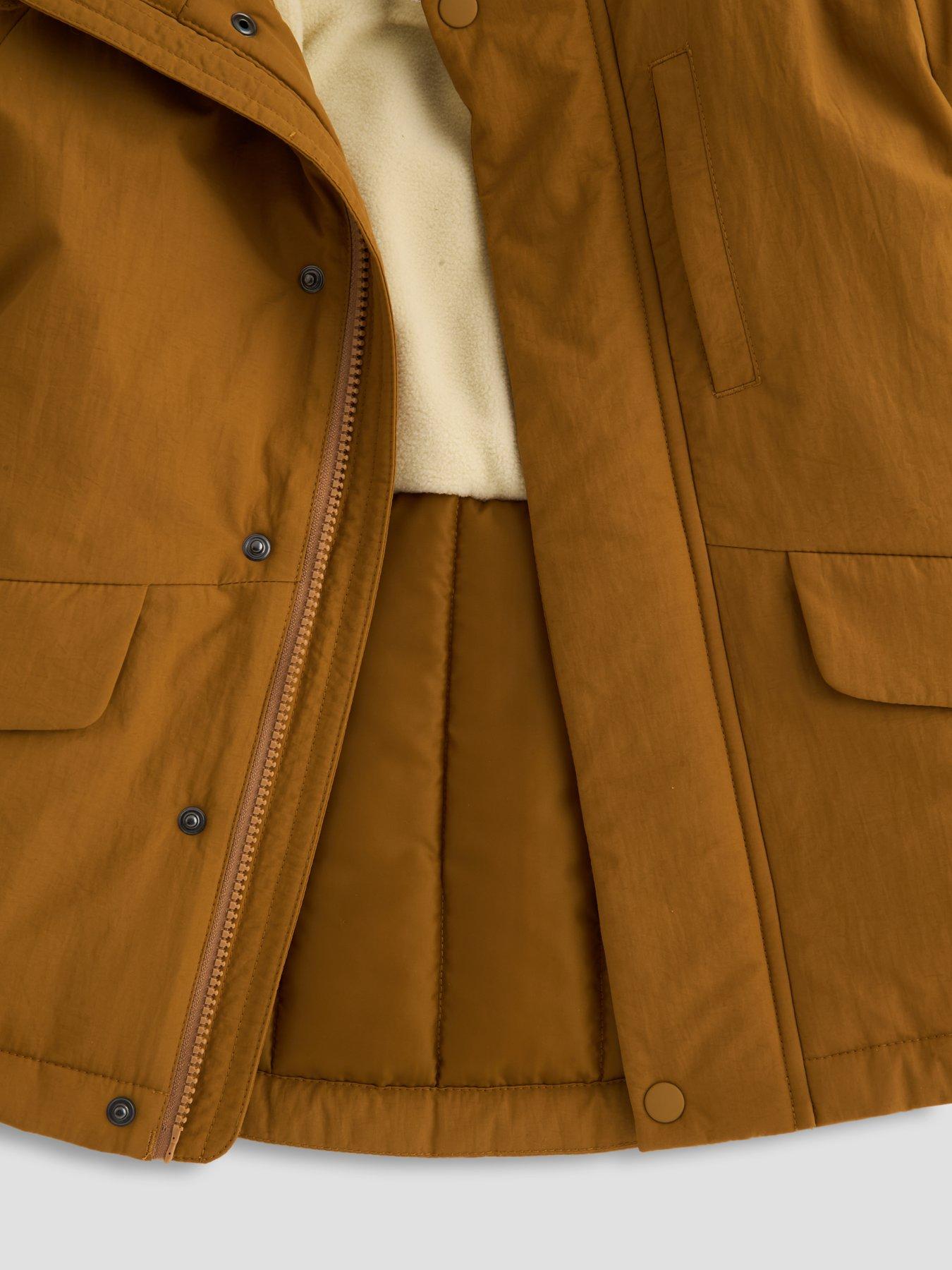 Image 4 of 6 of The Very Collection Boys Fleece Lined Fur Hood Parka (9 months - 7 years) - Khaki