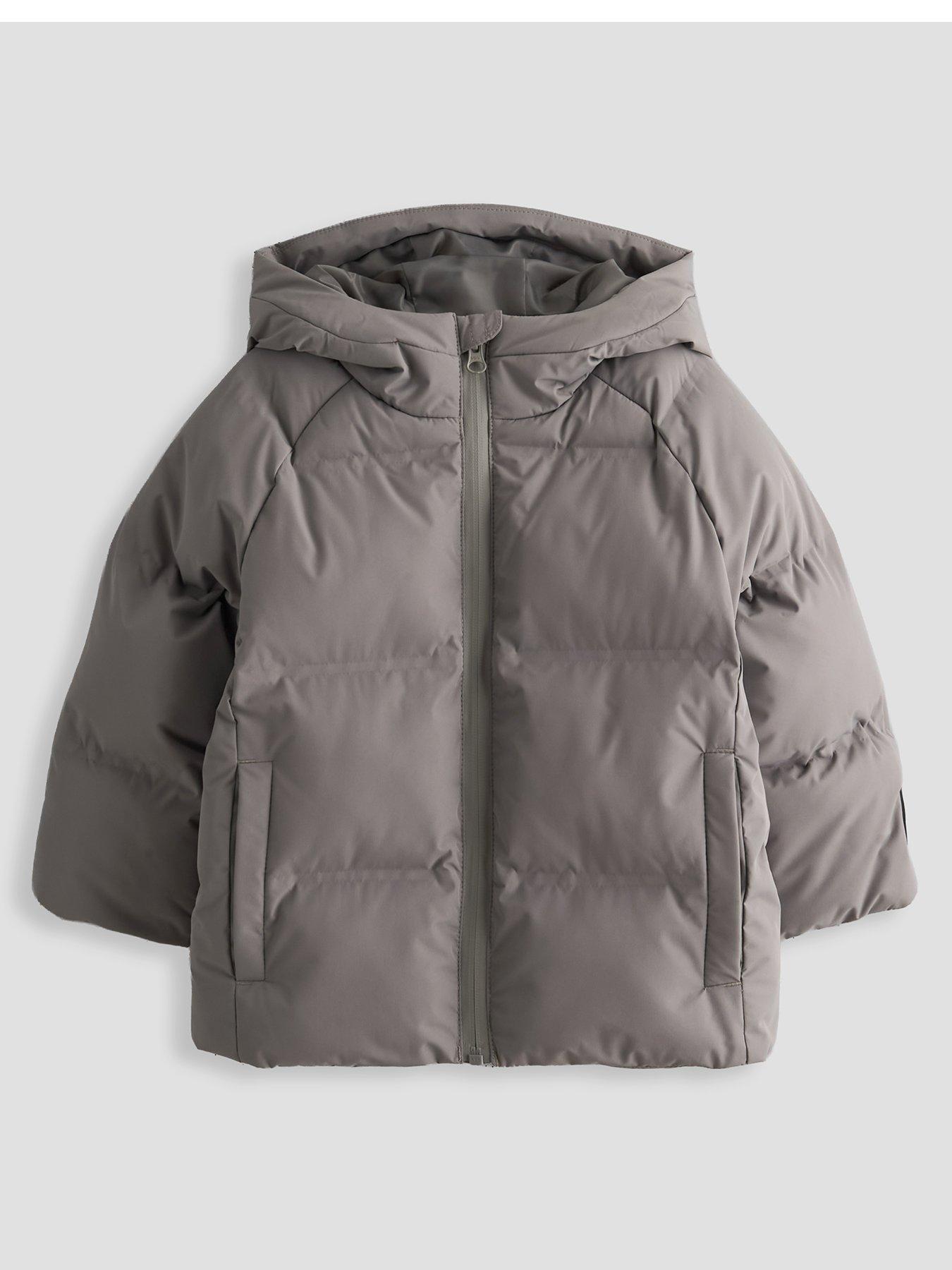 The Very Collection Boys Water Resistant Heavy Weight Coat With Waterproof Zipper - Grey