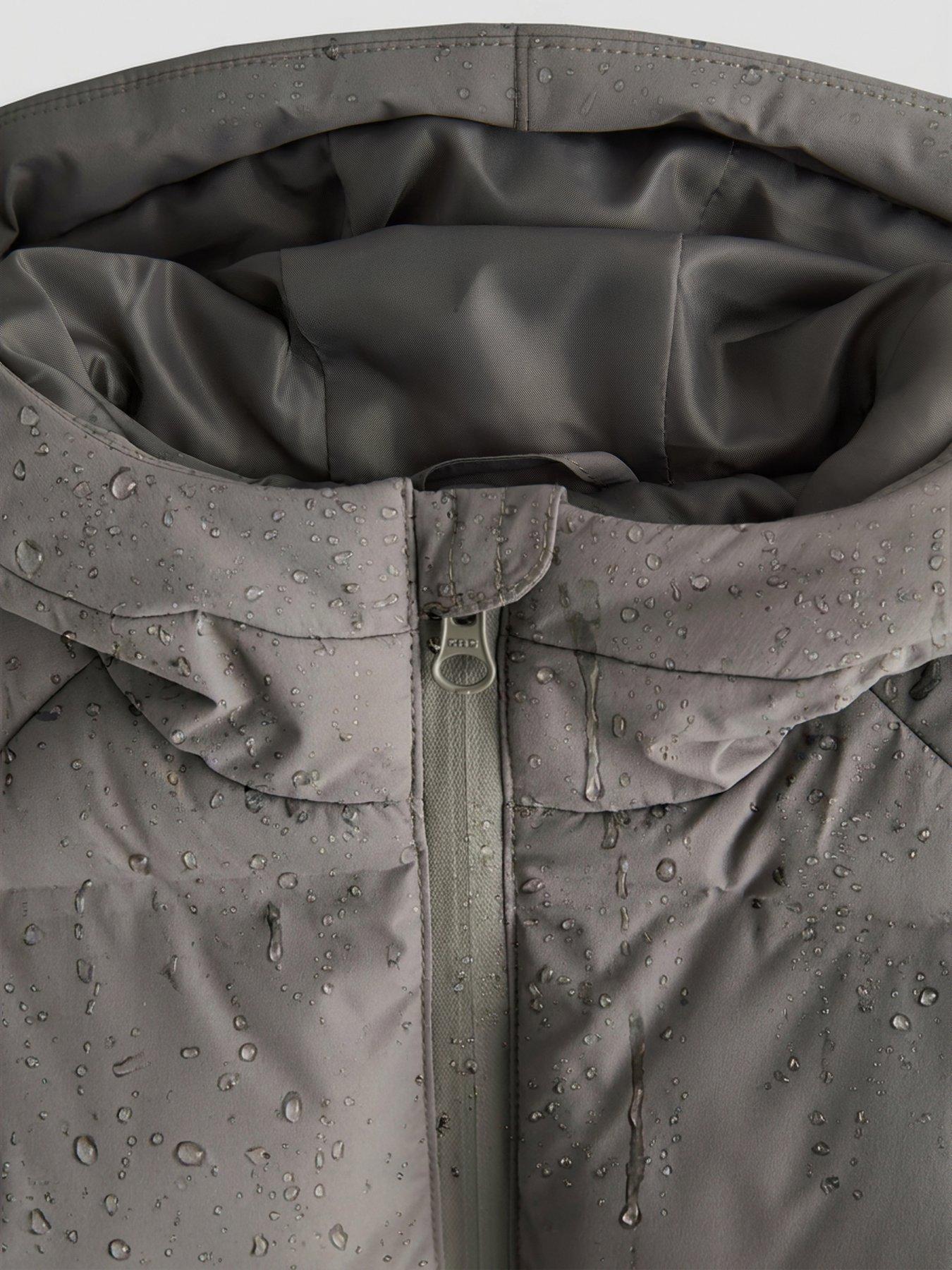 Image 6 of 6 of The Very Collection Boys Water Resistant Heavy Weight Coat With Waterproof Zipper (9 months - 7 years) - Grey