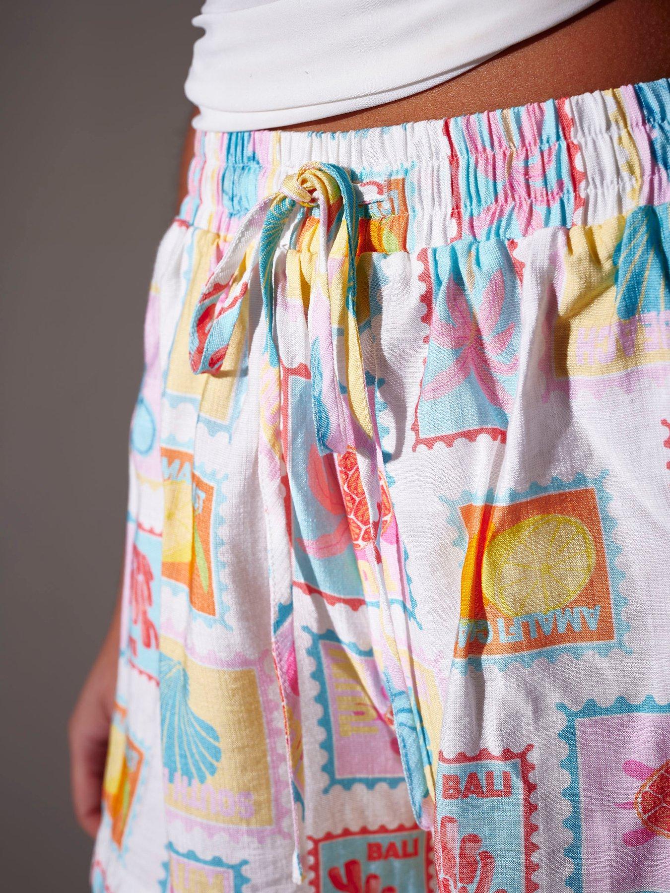 Image 6 of 6 of South Beach Beach Postcard Printed Shorts - Multi
