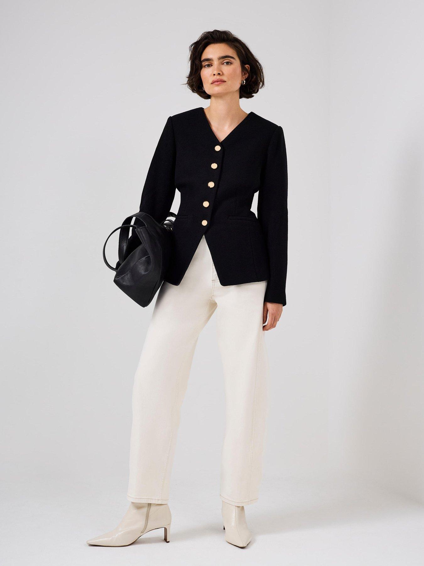 mint-velvet-twill-sculpted-jacket-blackfront
