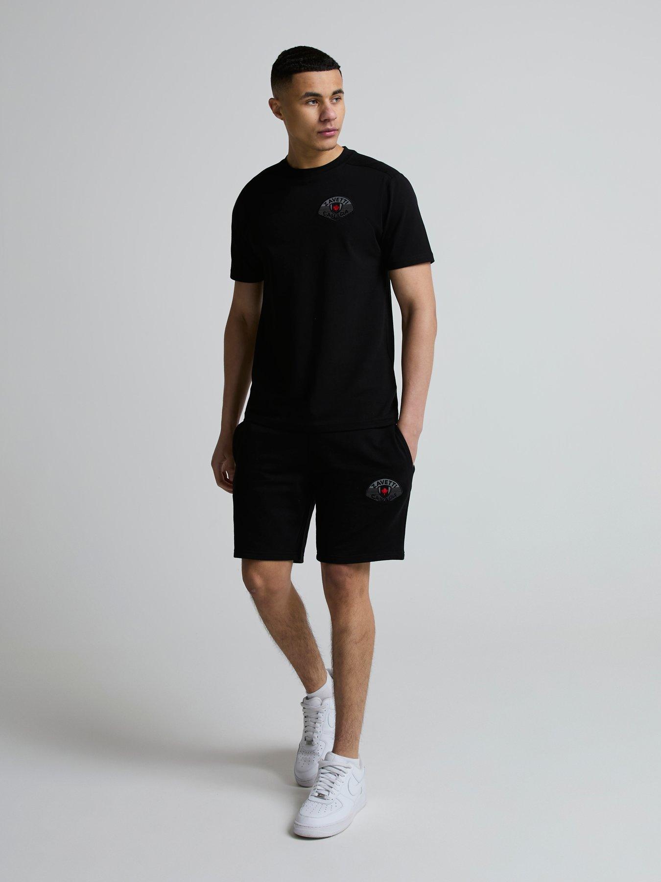 zavetti-canada-botticini-compatto-loop-back-fleece-shorts-blackback