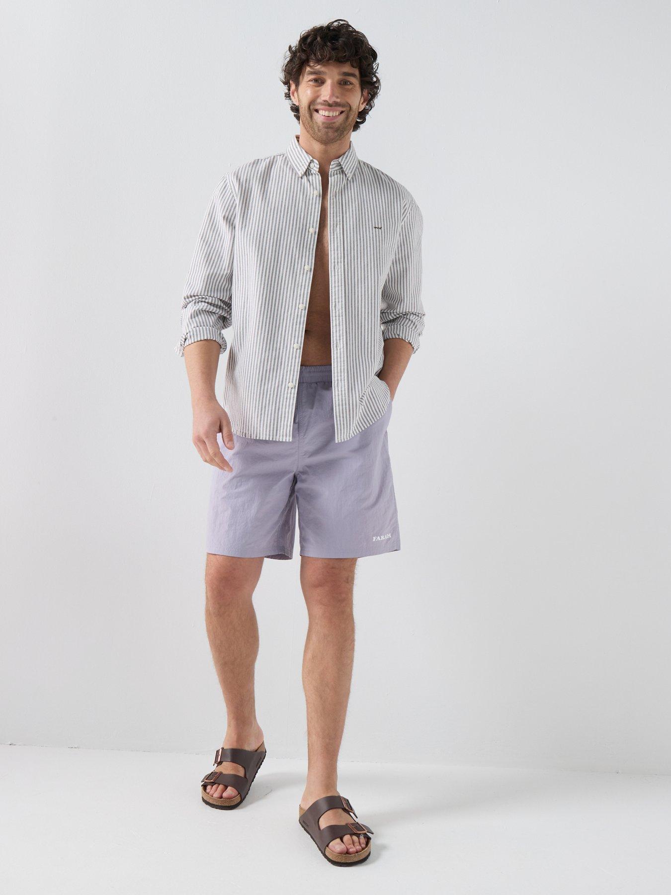 Image 3 of 4 of Farah F Tab Edgar 7 Inch Technical Shorts And Swim - Light Purple
