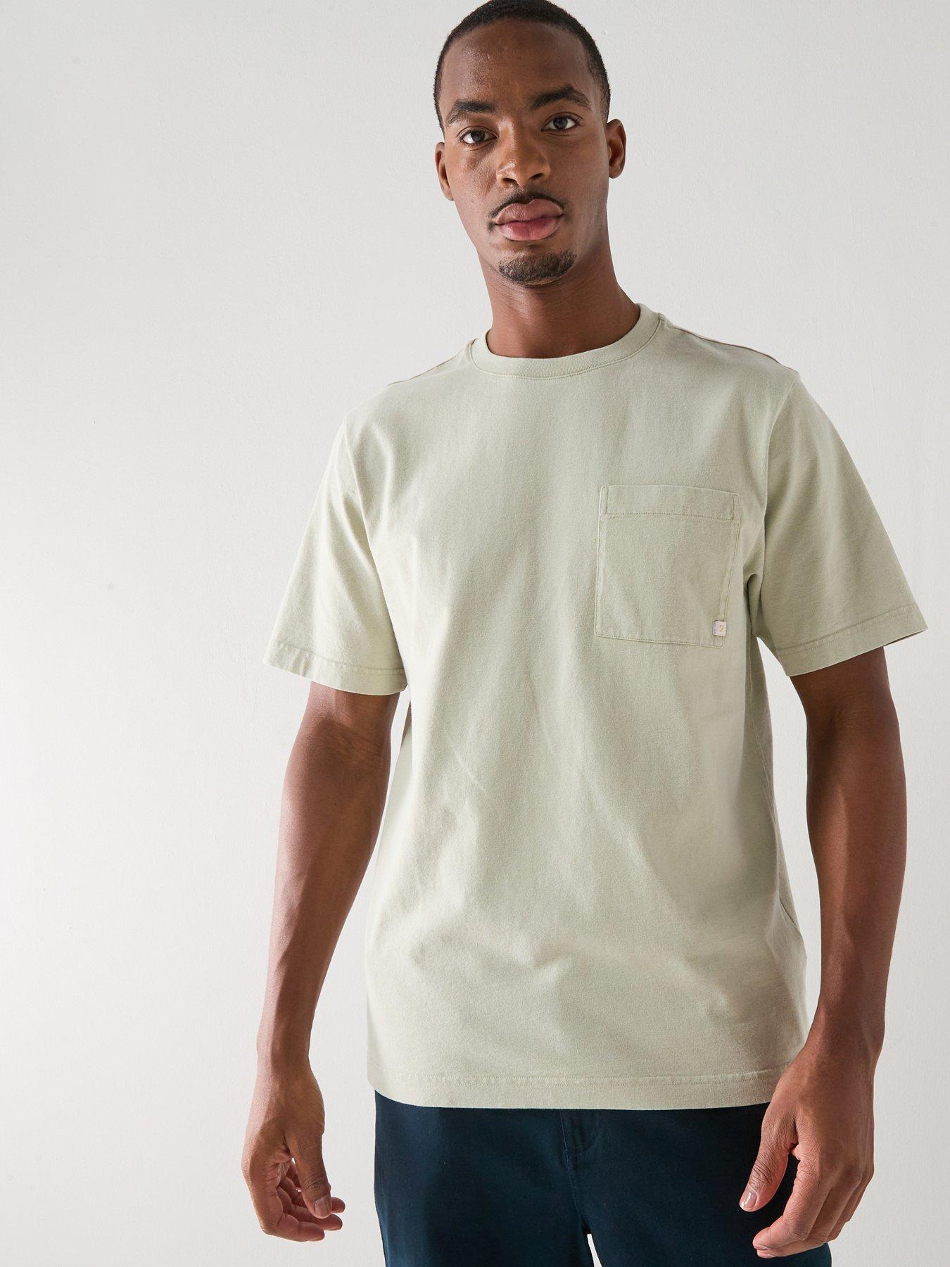 Image 1 of 5 of Farah Chest Pocket Plain T-Shirt - Light Green