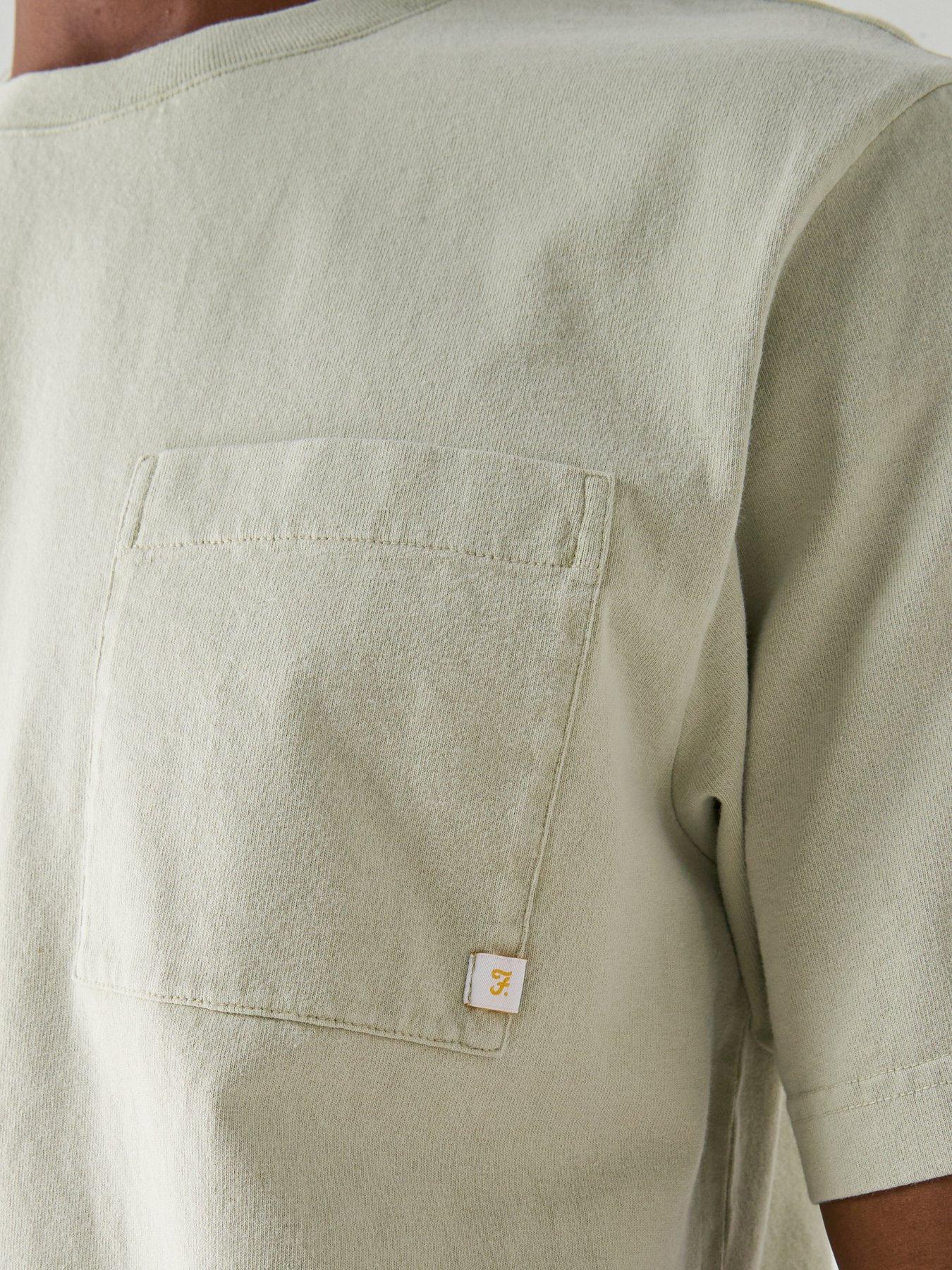 Image 4 of 5 of Farah Chest Pocket Plain T-Shirt - Light Green