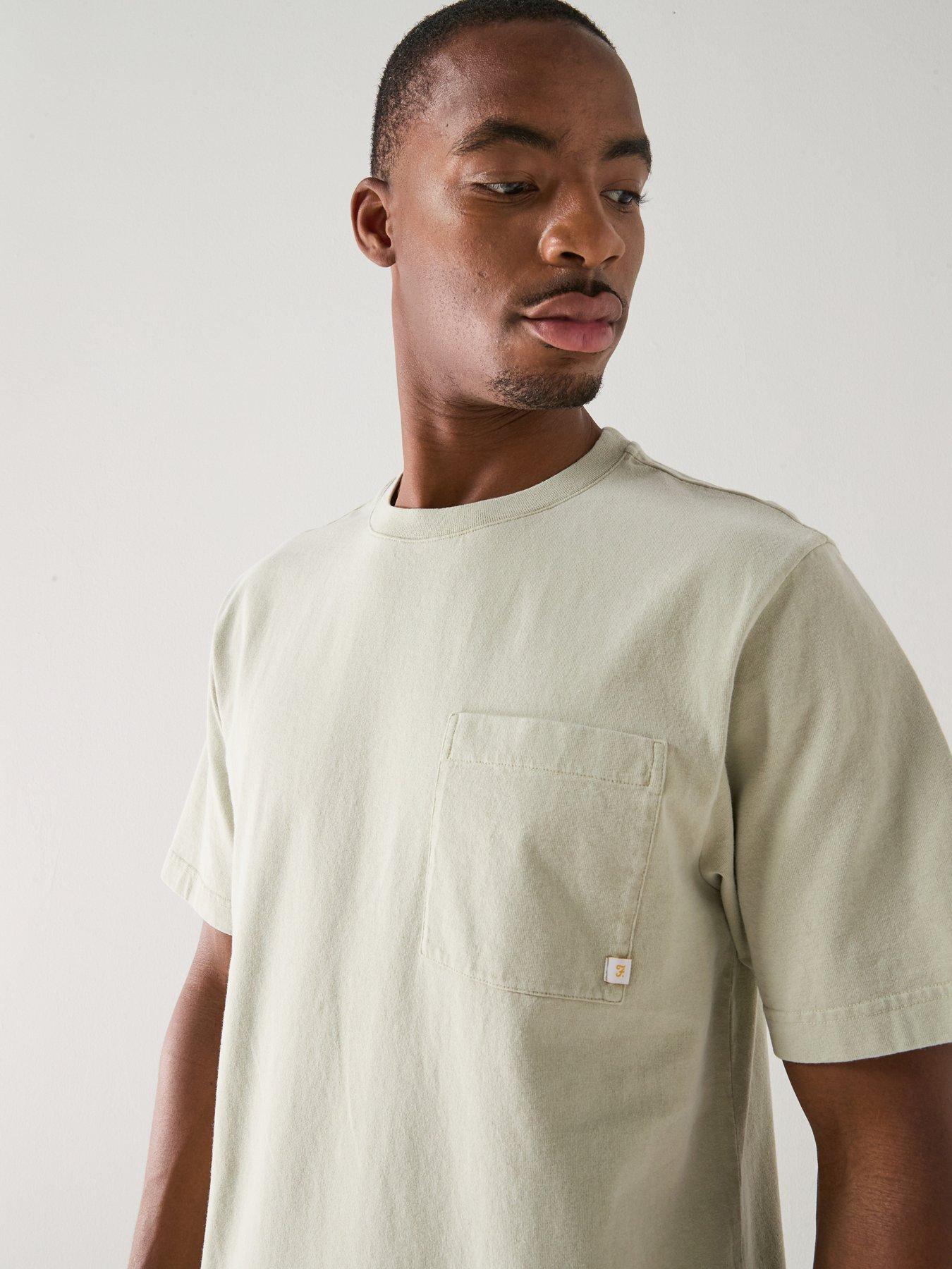 Image 5 of 5 of Farah Chest Pocket Plain T-Shirt - Light Green