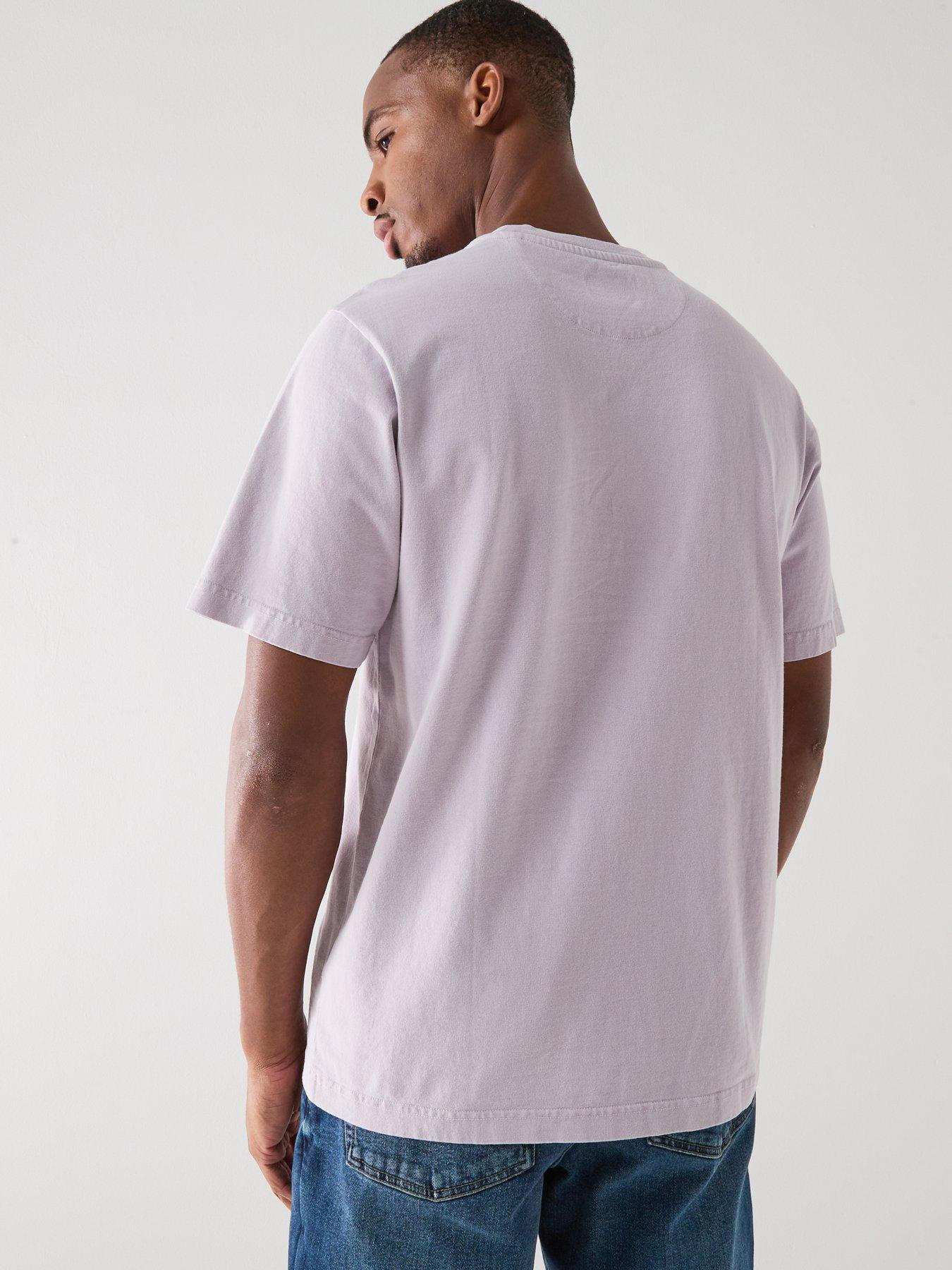 farah-chest-pocket-plain-t-shirt-light-purplestillFront