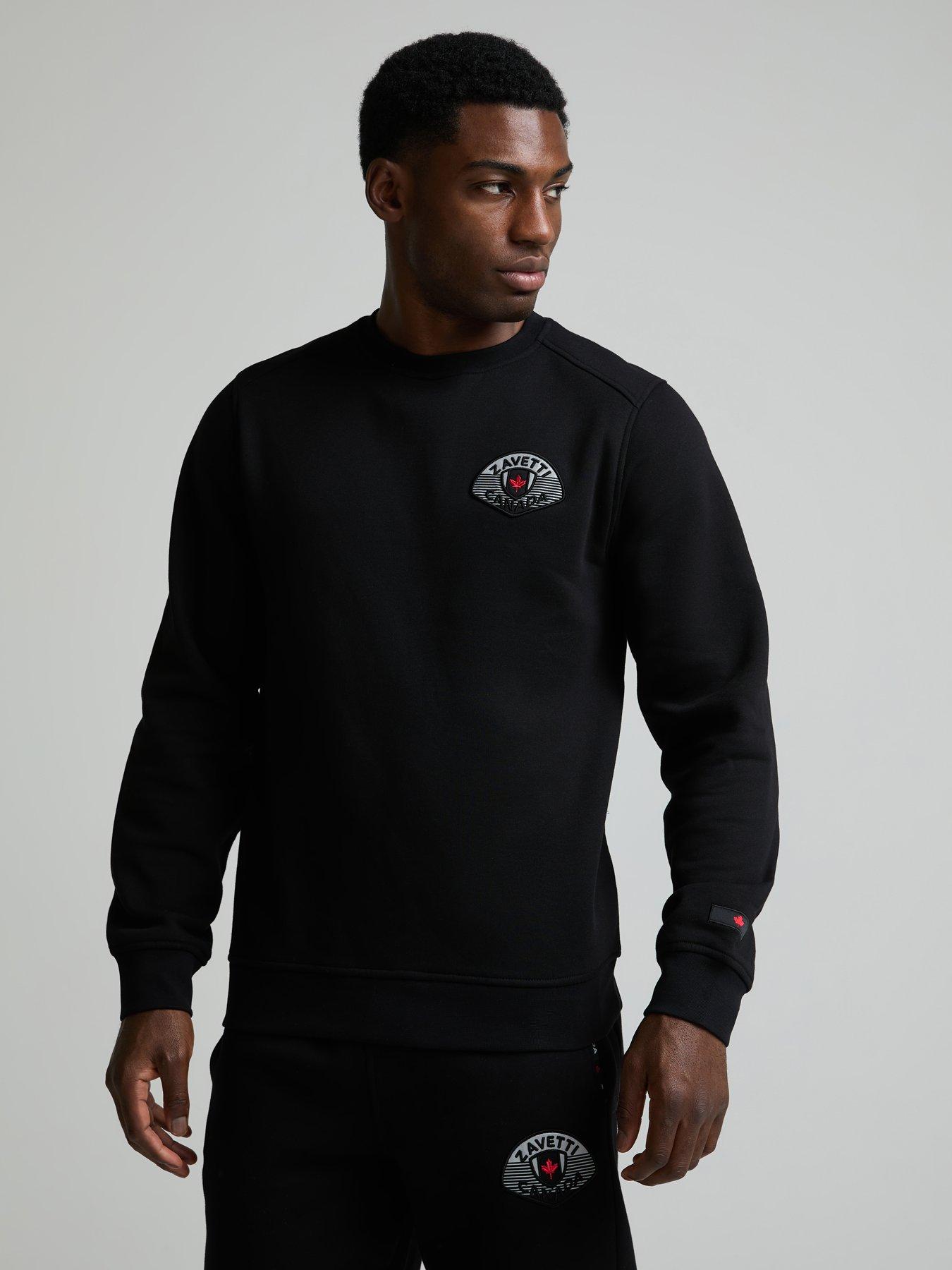 Image 1 of 5 of Zavetti Canada Botticini Compatto Small Left Chest Logo Sweatshirt - Black