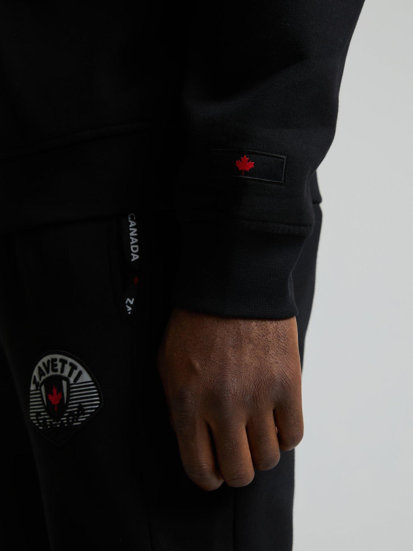 Image 5 of 5 of Zavetti Canada Botticini Compatto Small Left Chest Logo Sweatshirt - Black