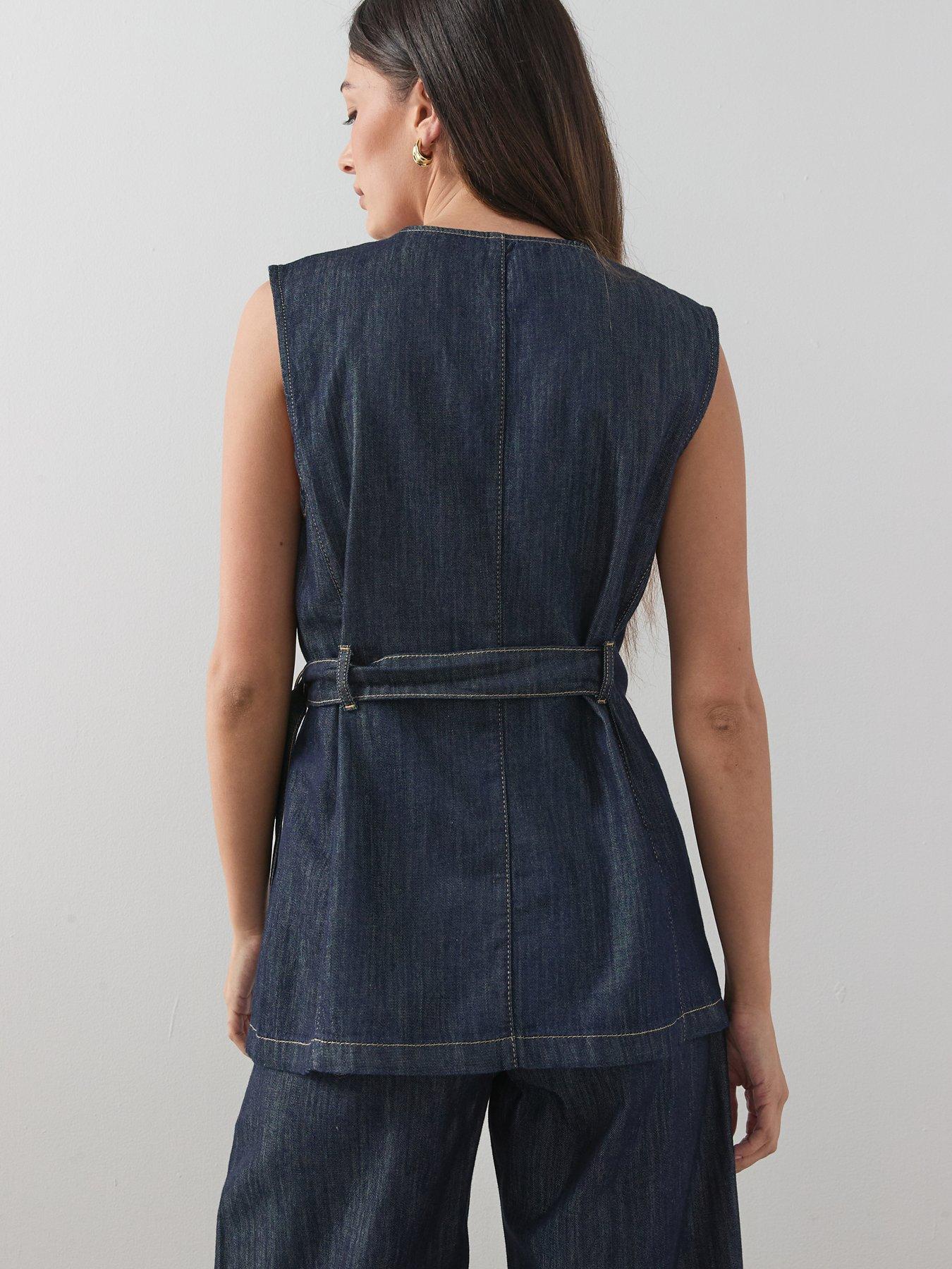 the-very-collection-wrap-denim-tunic-top-dark-washstillFront