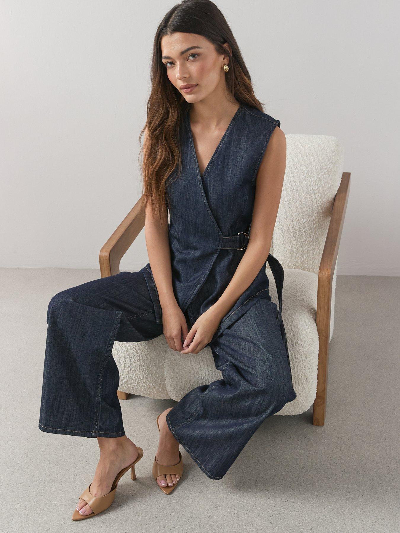 the-very-collection-wrap-denim-tunic-top-dark-washoutfit