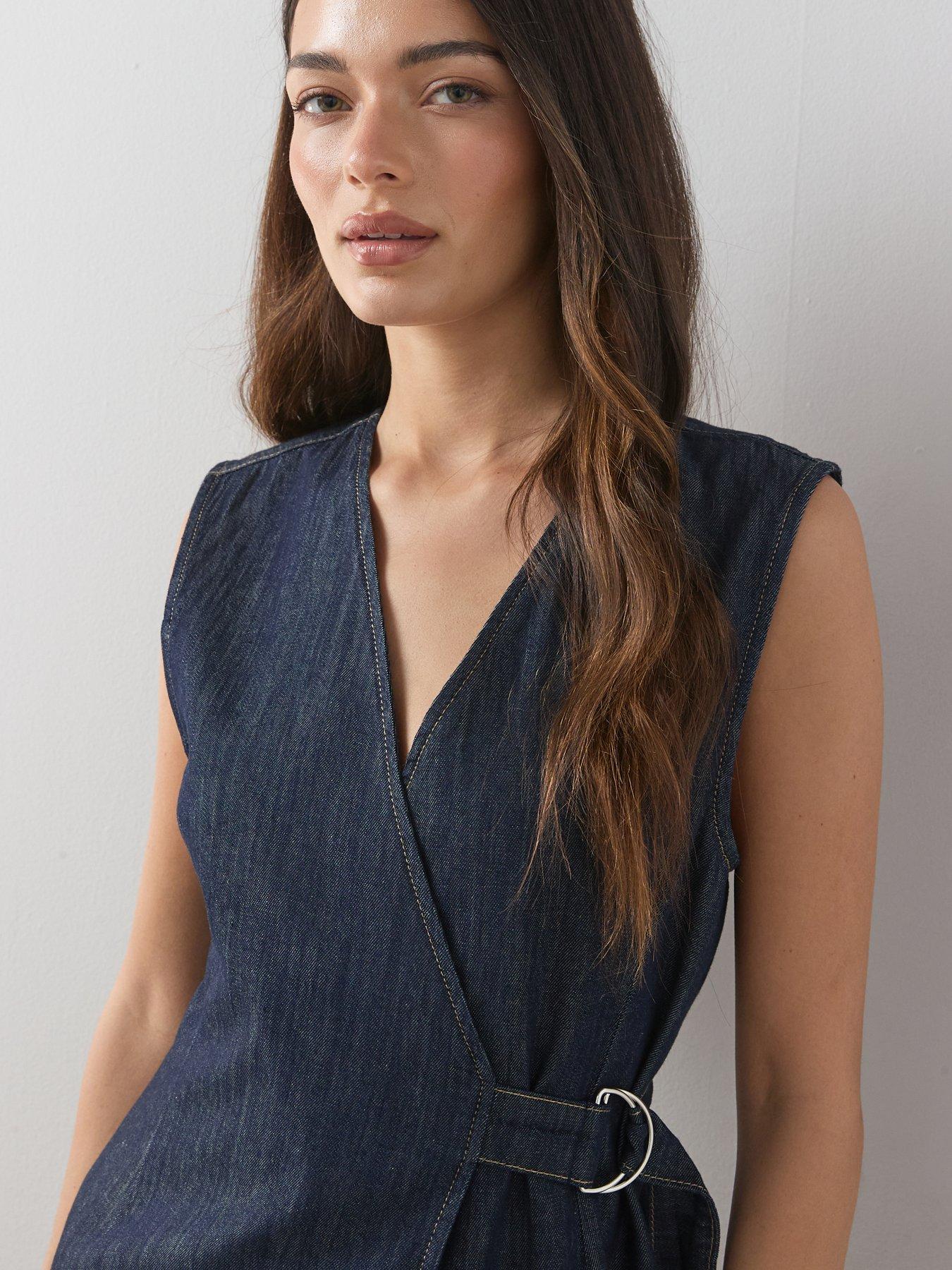 the-very-collection-wrap-denim-tunic-top-dark-washdetail