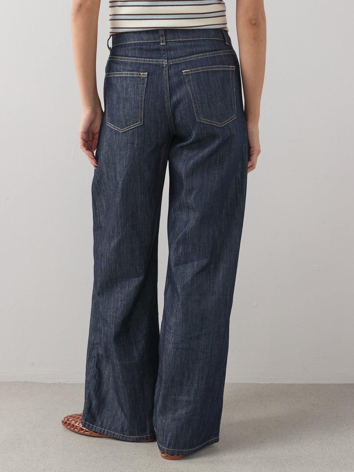 Image 2 of 7 of The Very Collection High Waist Wide Leg Jeans - Rinse Wash