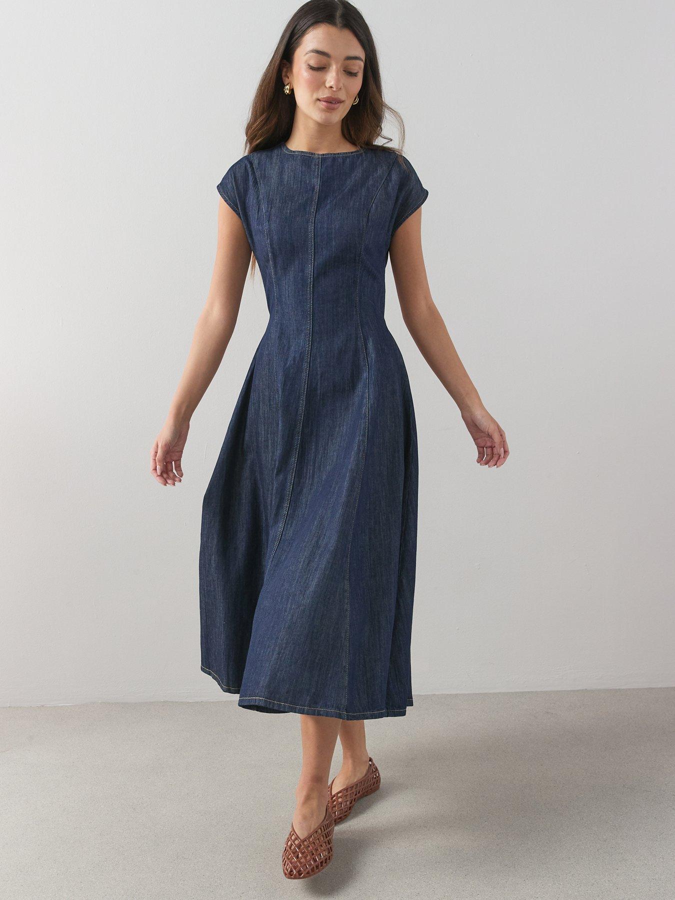 the-very-collection-denim-seamed-midi-dress-dark-wash
