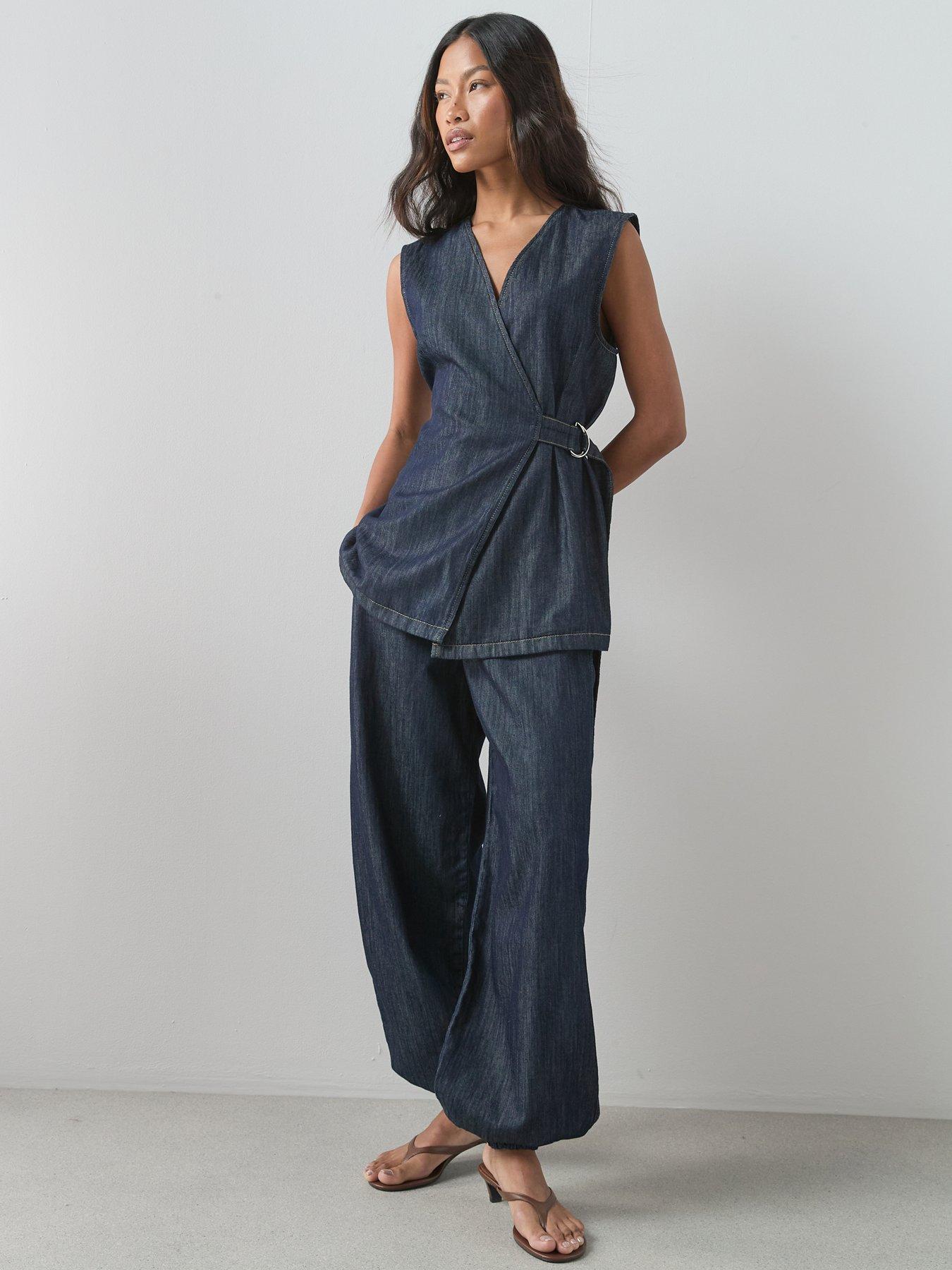 Image 3 of 6 of The Very Collection Cuffed Hem Jeans - Dark Wash