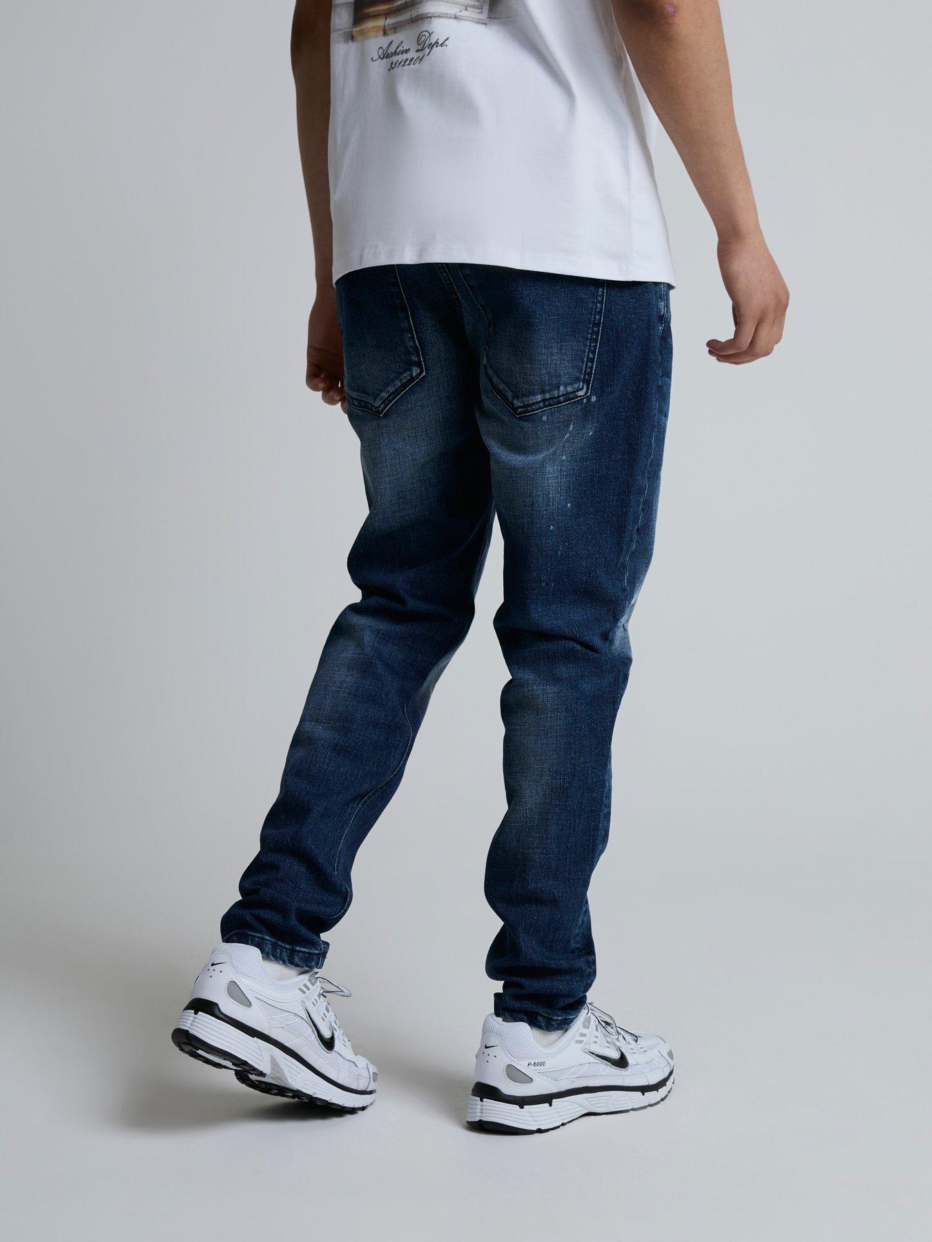alessandro-zavetti-viragio-30-relaxed-loose-distressed-jeans-dark-bluestillFront