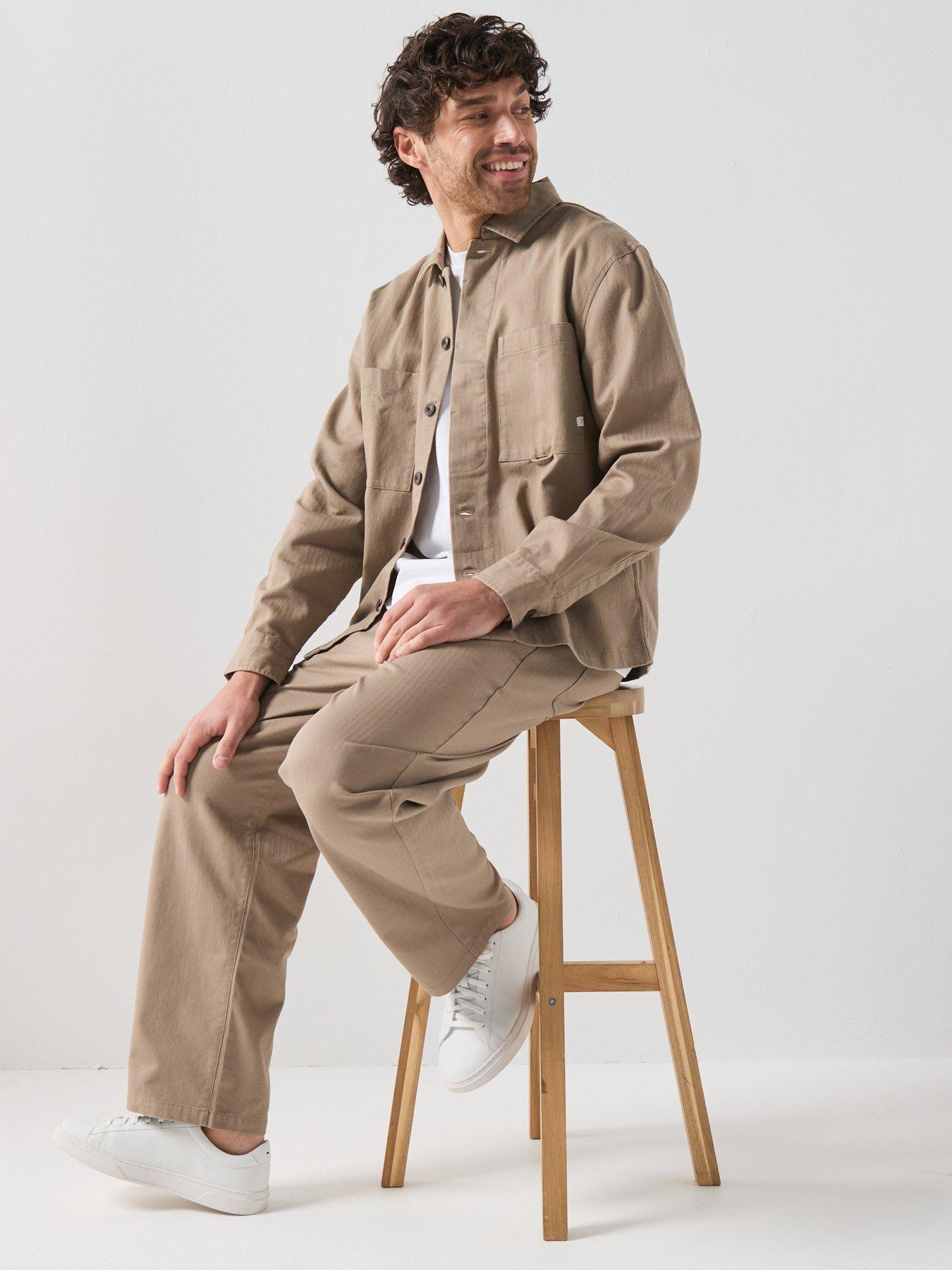 farah-farah-f-tab-marshall-box-fit-herringbone-overshirt-beigeoutfit