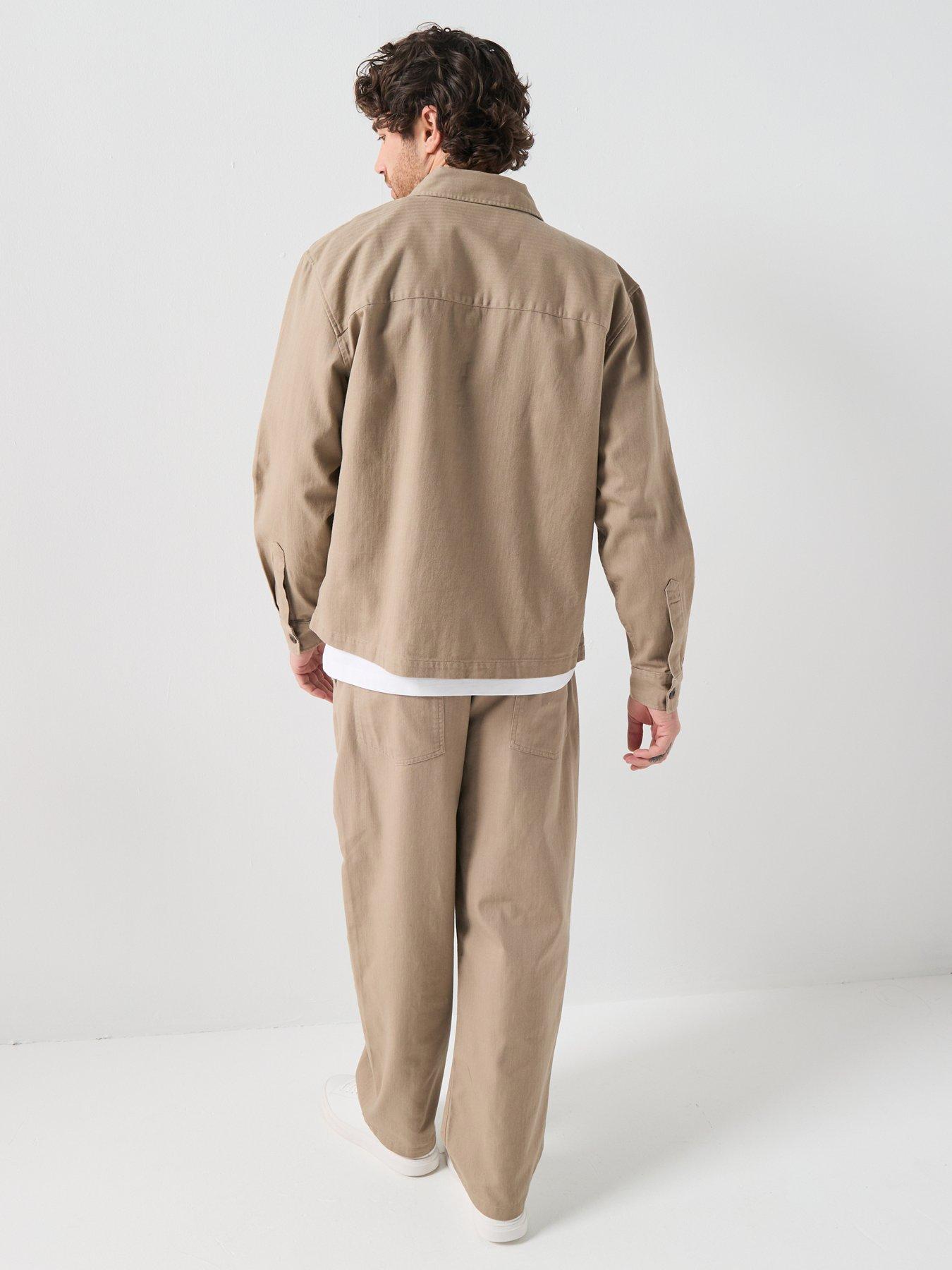 farah-farah-f-tab-marshall-box-fit-herringbone-overshirt-beigedetail