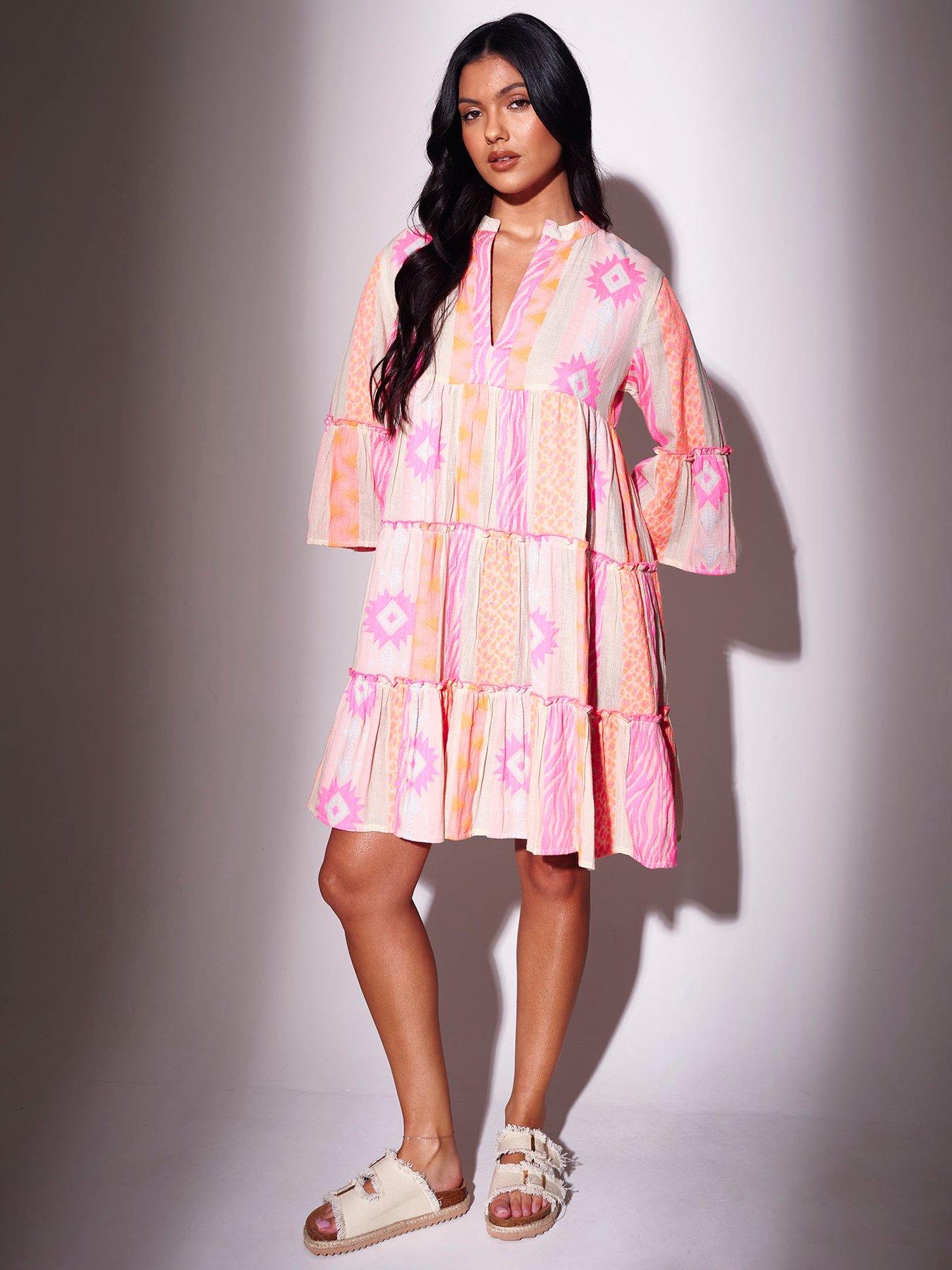 coral maxi bridesmaid dress Kenza | Asymmetric-Neck With Scarf-Detail Select Shoe Size:48 Waist 26.5(67cm) sku:8022 Jacqueline Mini dress Fuchsia