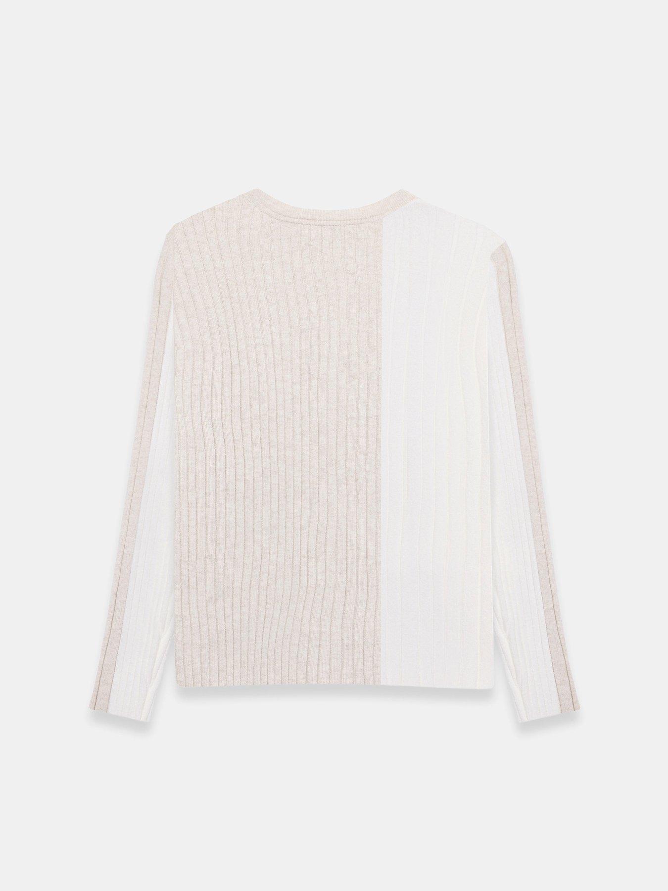 Image 6 of 6 of Mint Velvet Colour Block Knit Top - Cream