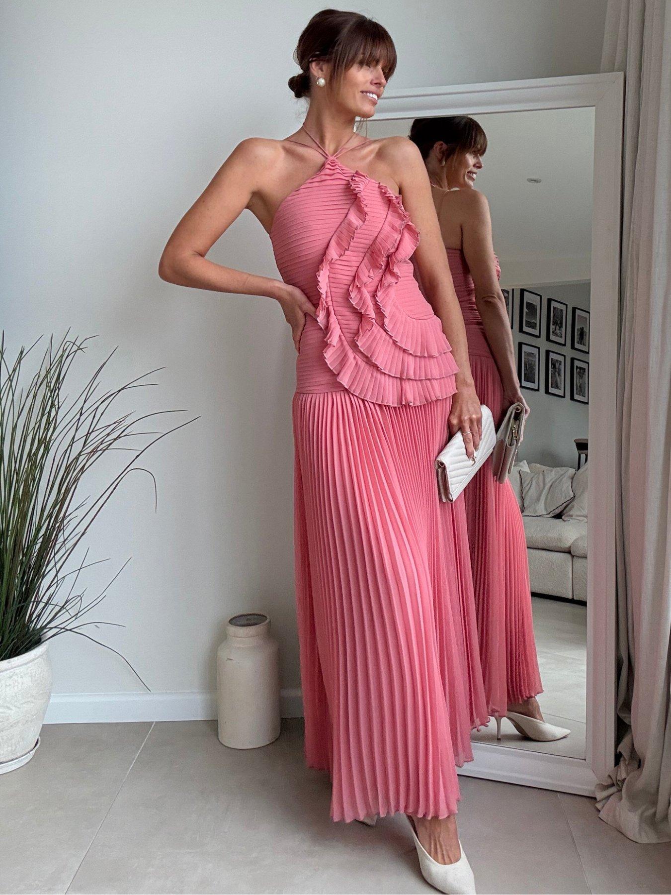 Style Cheat Halter Maxi Dress - Pink