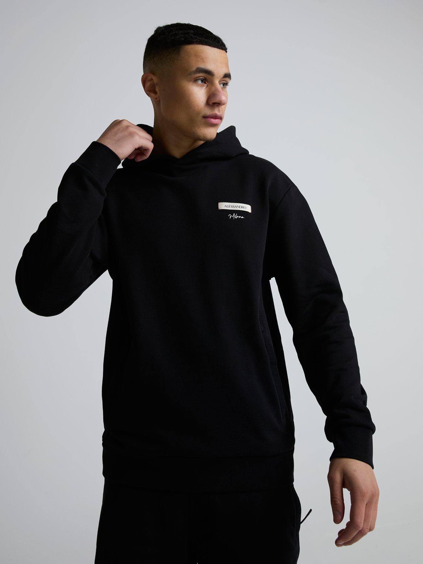 Image 1 of 3 of Alessandro Zavetti Alessandro Zavetti Cenerello Woven Tab Hoodie