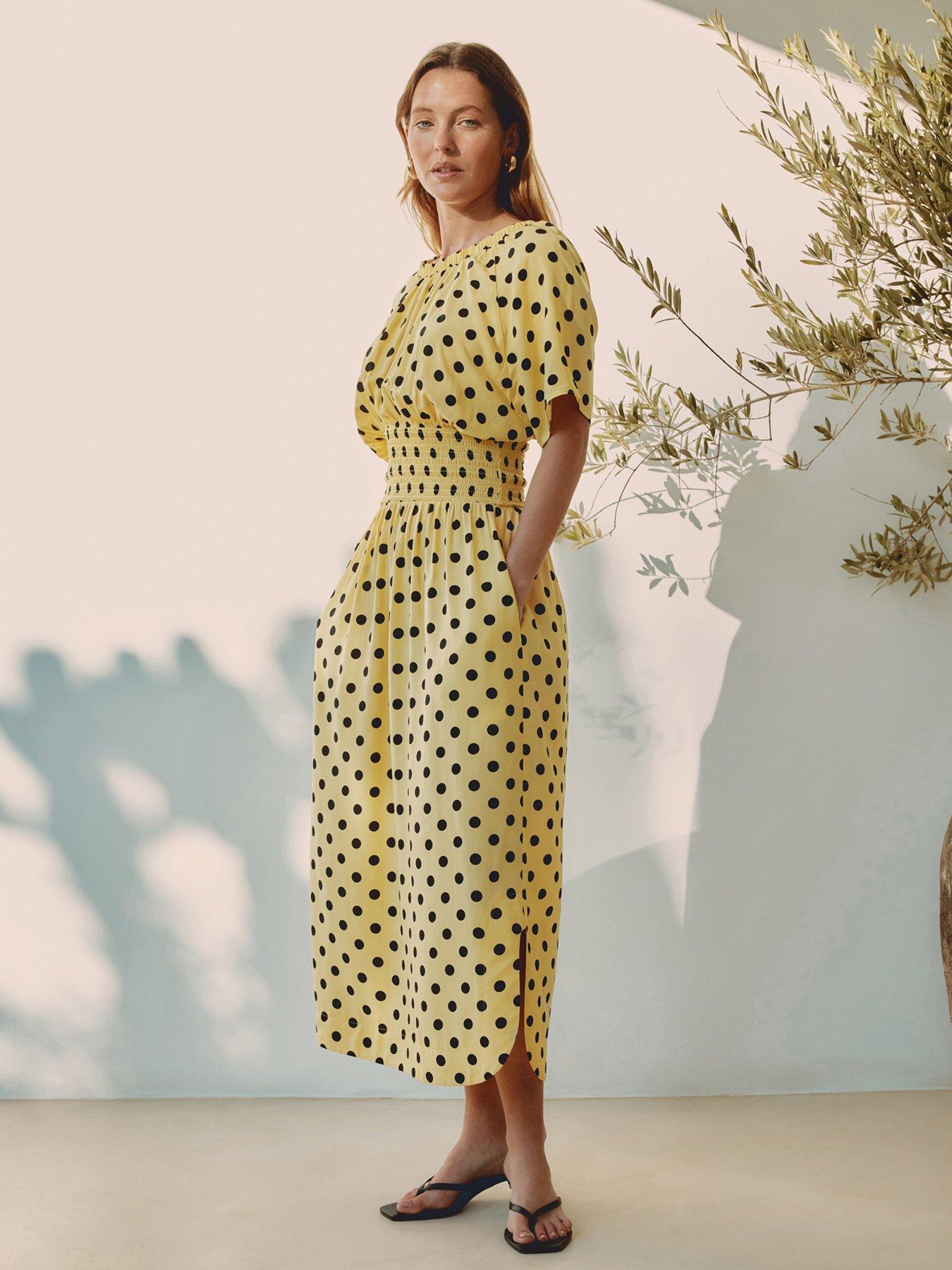 Albaray Yellow Iconic Spot Dress