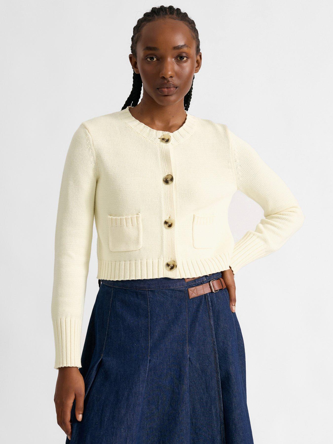 albaray-cotton-cropped-cardigan-creamfront