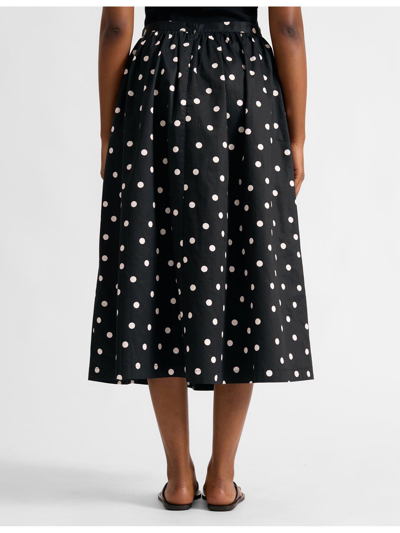 Image 2 of 5 of Albaray Large Spot Skirt - Black/Cream