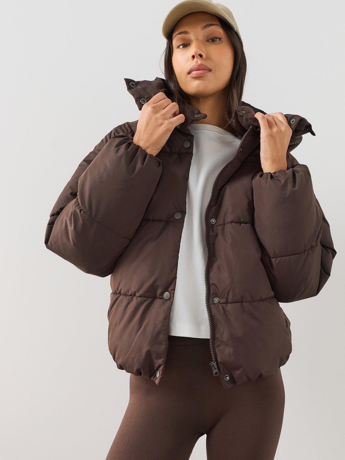 The Very Collection Short Padded Coat - Brown